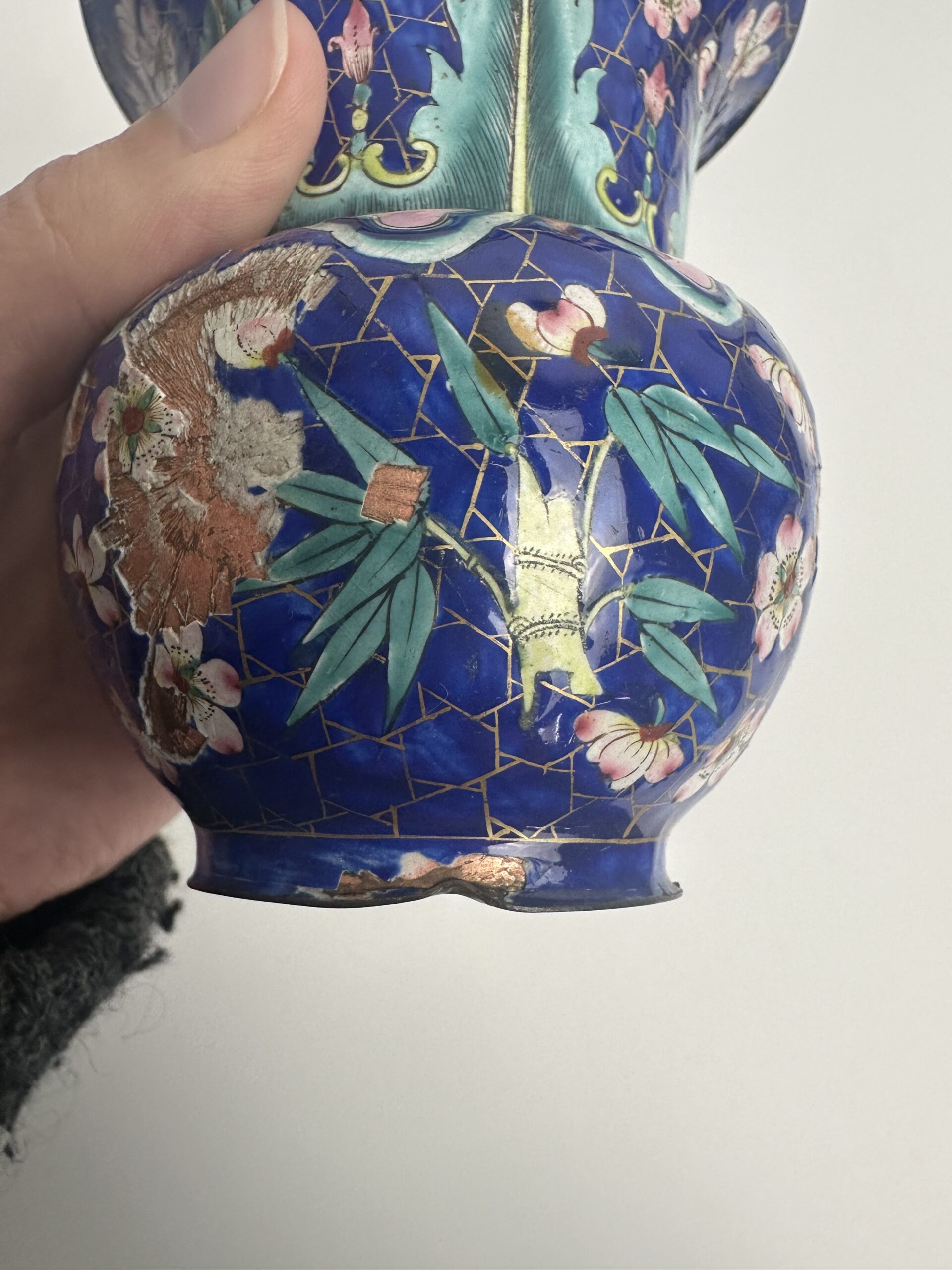 Petit vase chinois en émail cloisonné – Image 14
