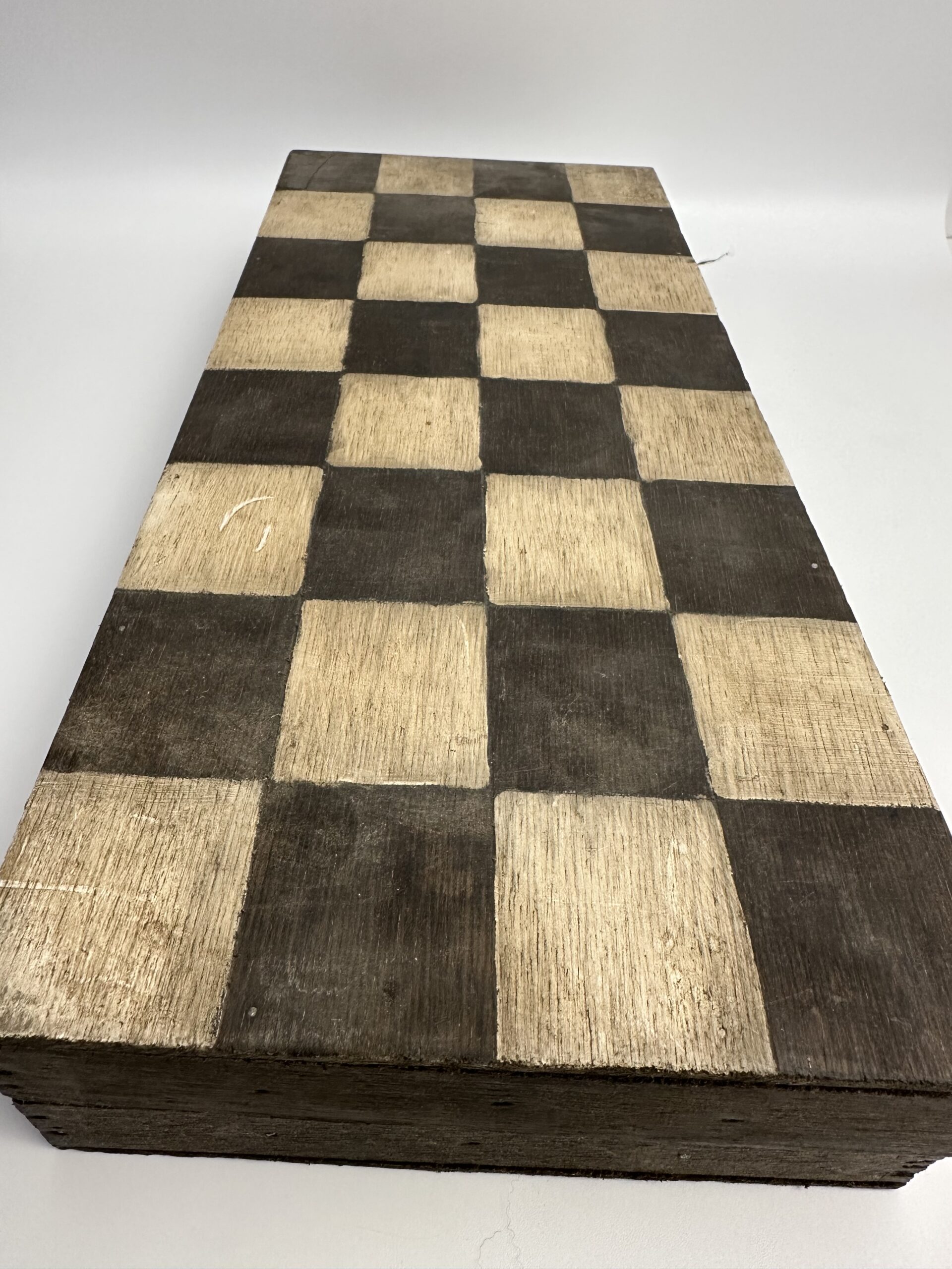 Ancien jeu d’échecs en bois fait main – Image 3