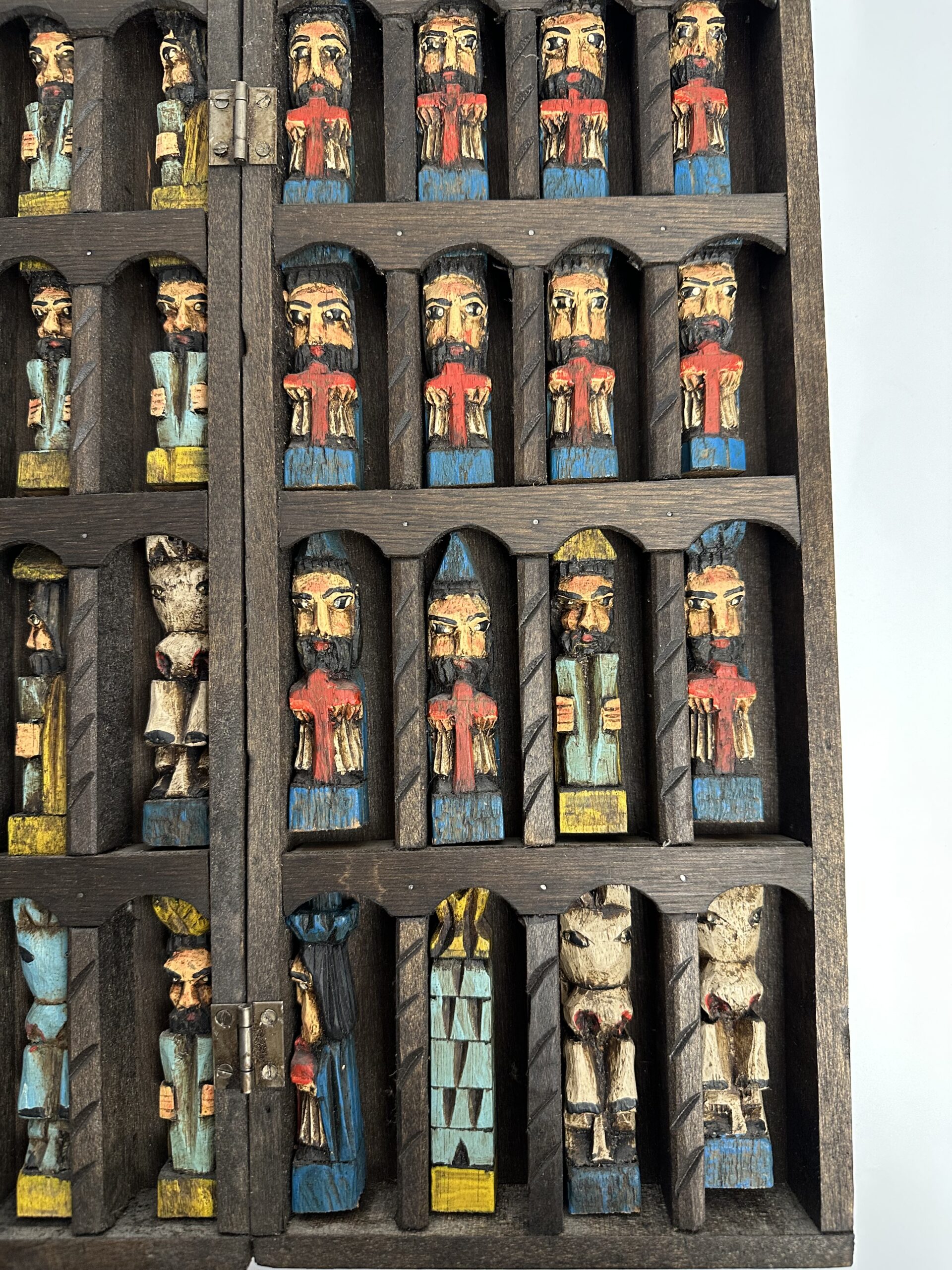 Ancien jeu d’échecs en bois fait main – Image 6