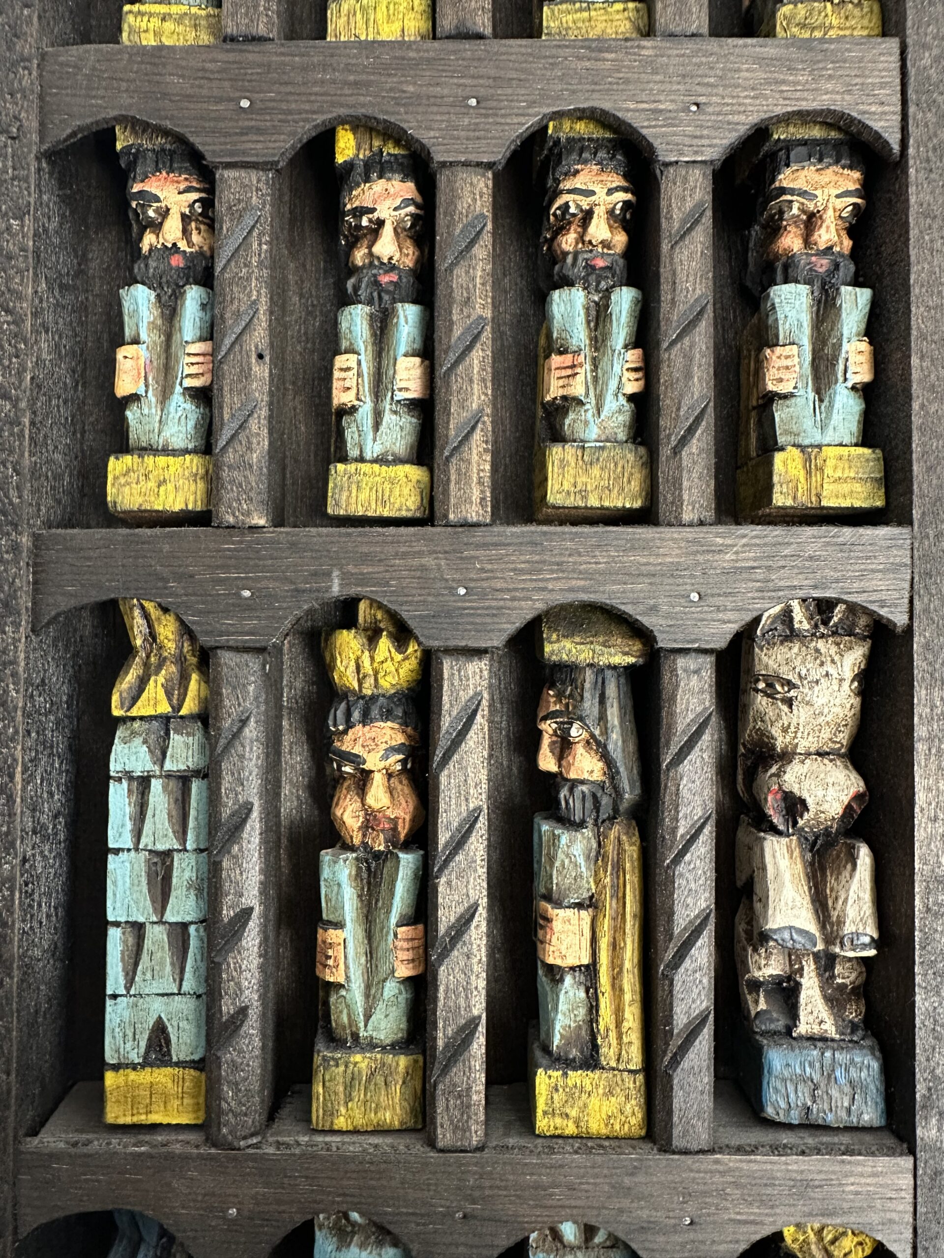Ancien jeu d’échecs en bois fait main – Image 7