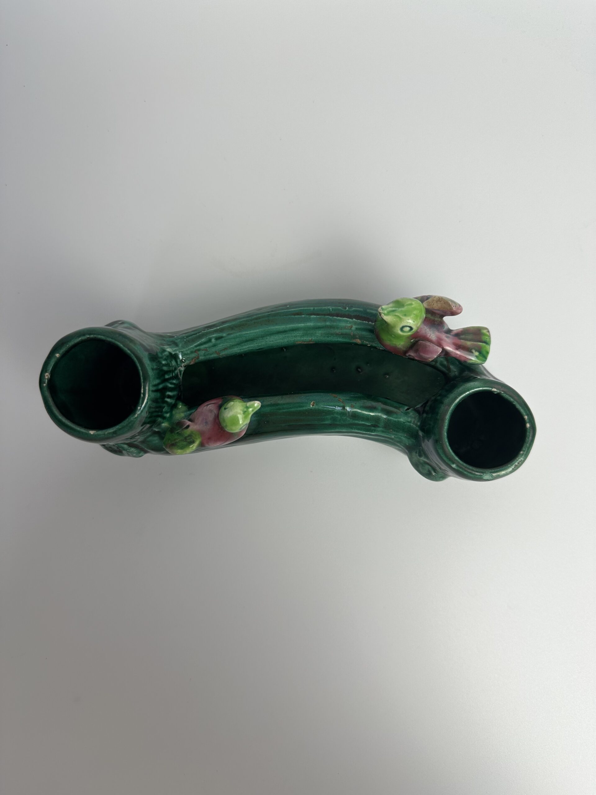 Bougeoir en céramique Vallauris décor oiseaux – Image 2