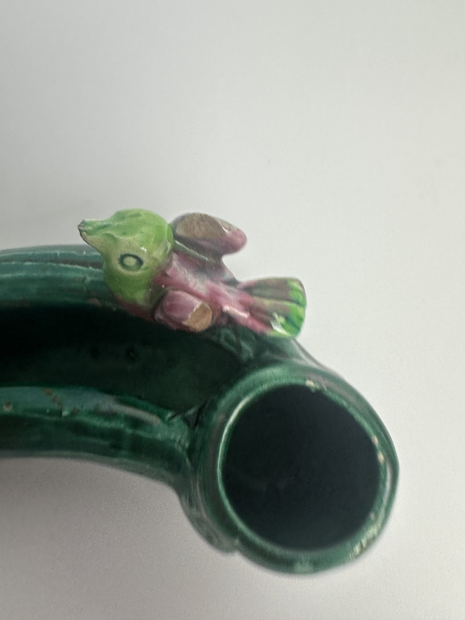 Bougeoir en céramique Vallauris décor oiseaux – Image 4