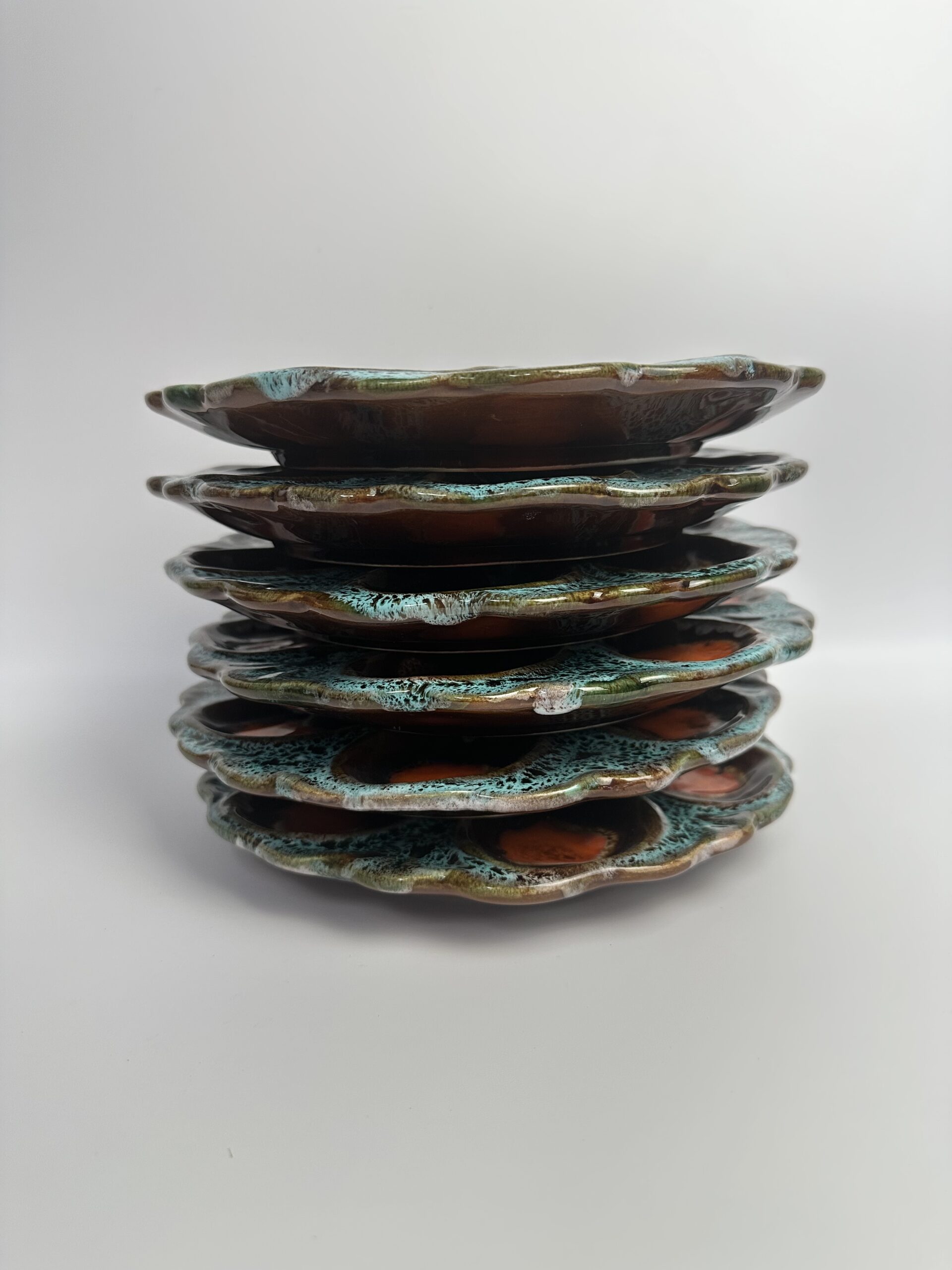 Lot de 6 assiettes à huitres Vallauris – Image 2