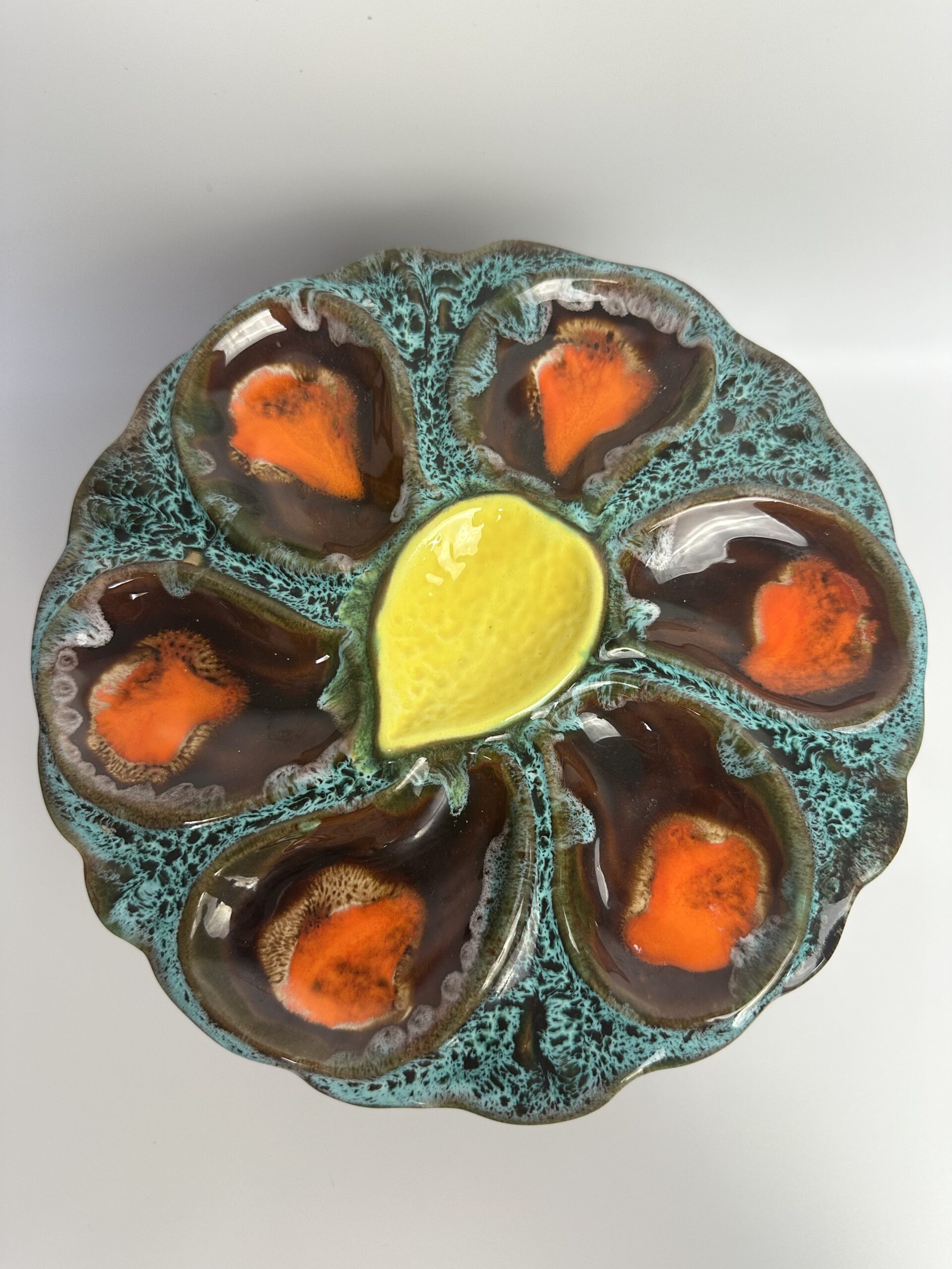 Lot de 6 assiettes à huitres Vallauris – Image 3