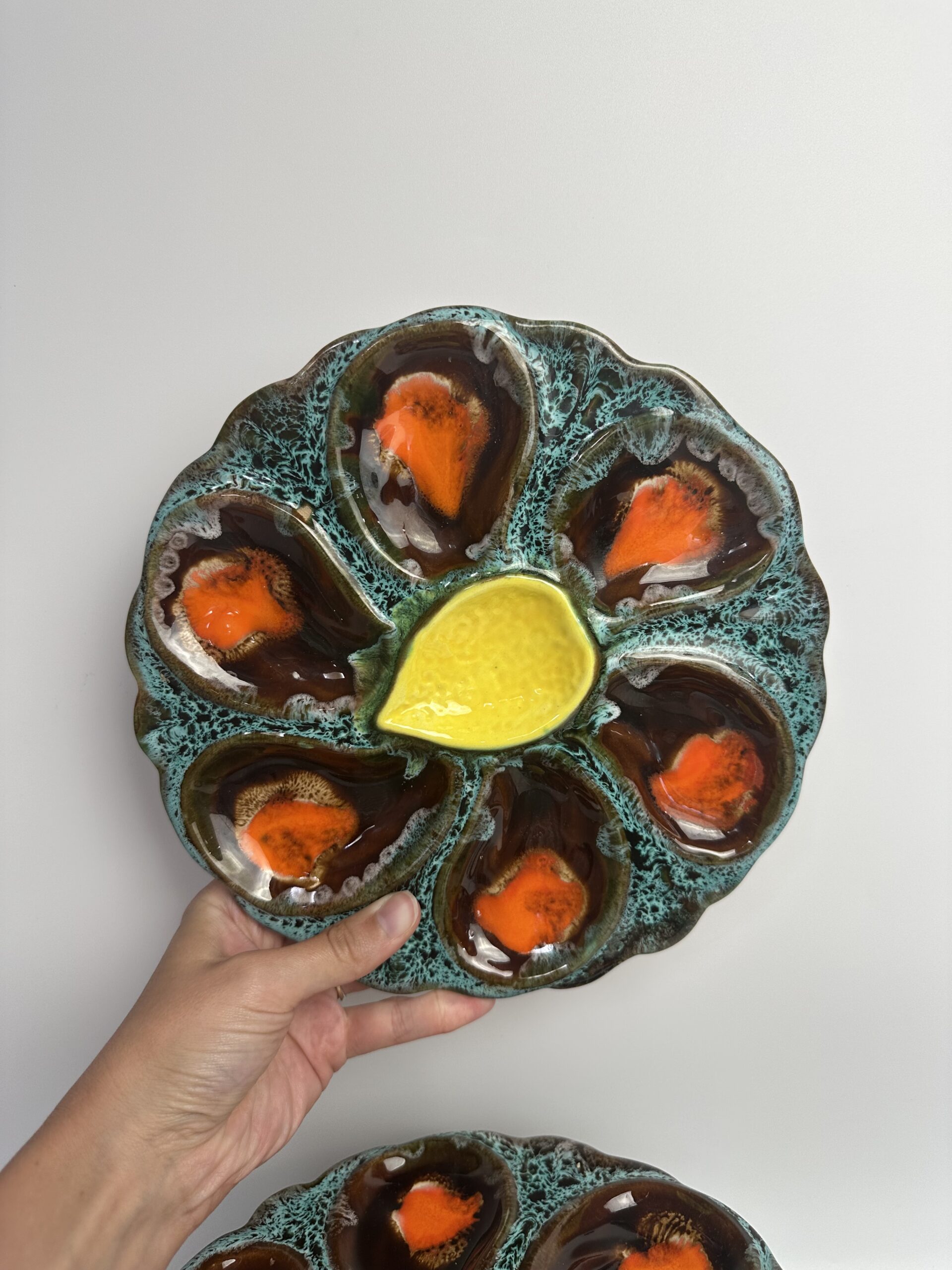 Lot de 6 assiettes à huitres Vallauris – Image 4