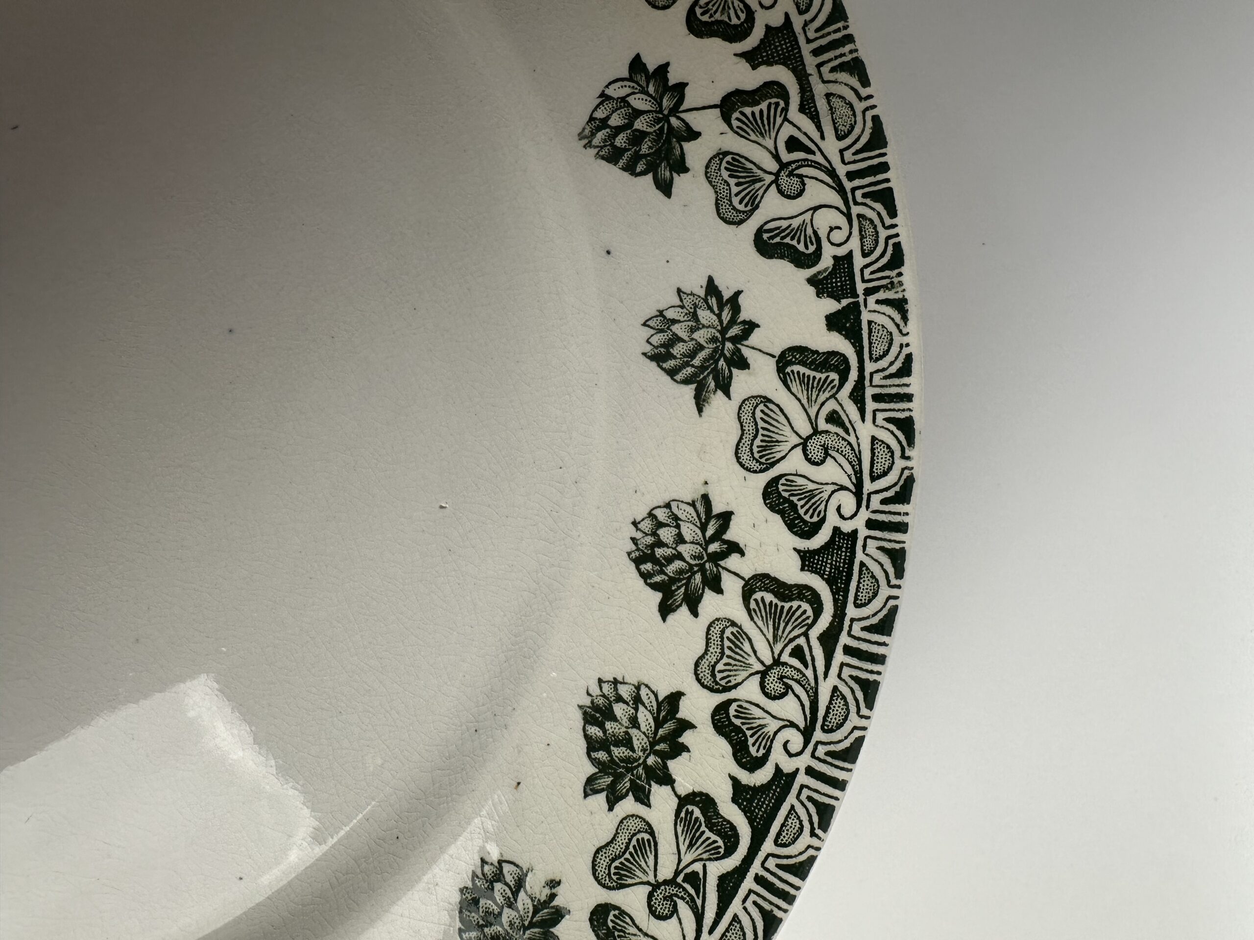 6 assiettes anciennes Badonviller Trèfle Terre de Fer – Image 5