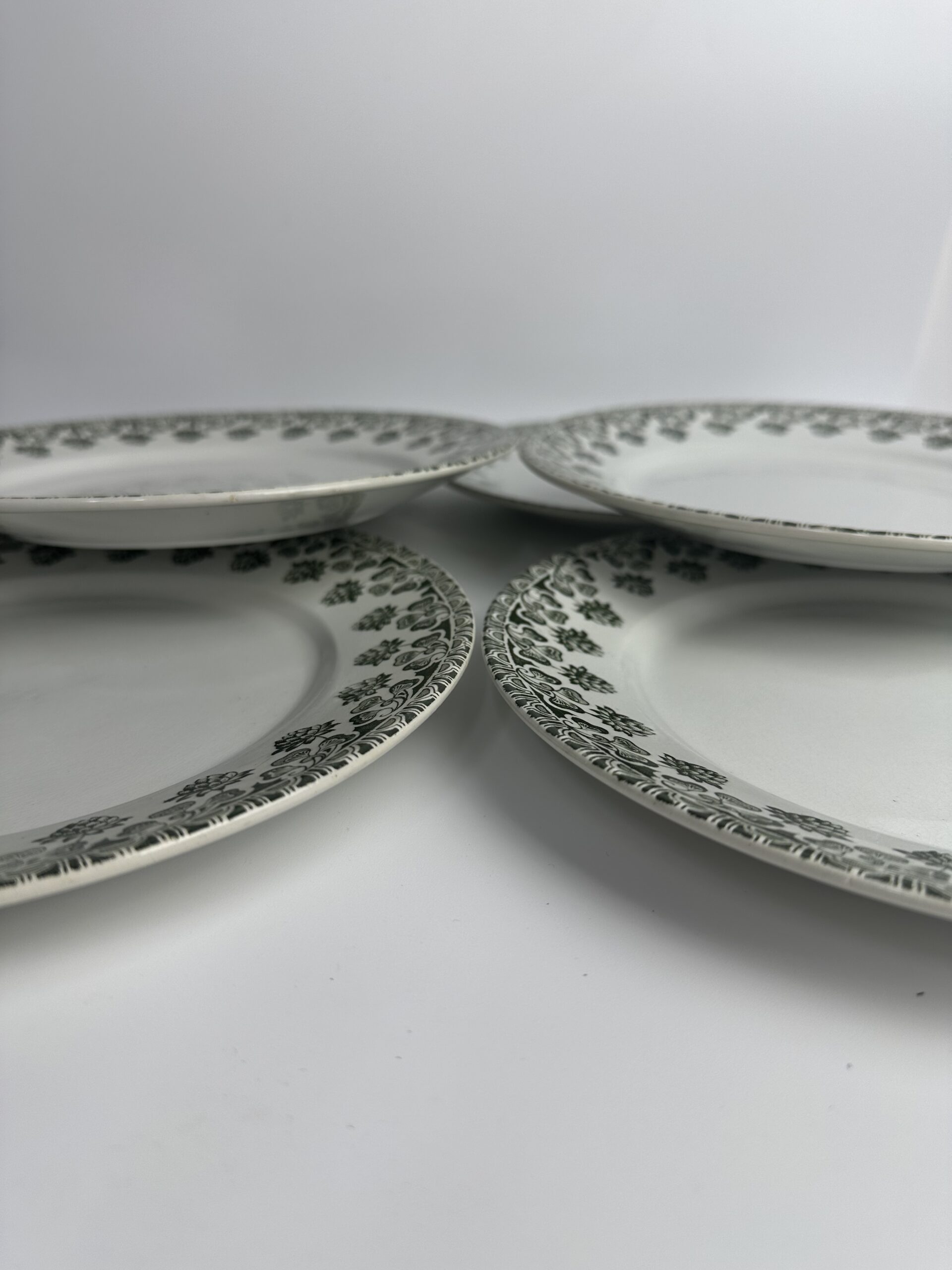 6 assiettes anciennes Badonviller Trèfle Terre de Fer – Image 13