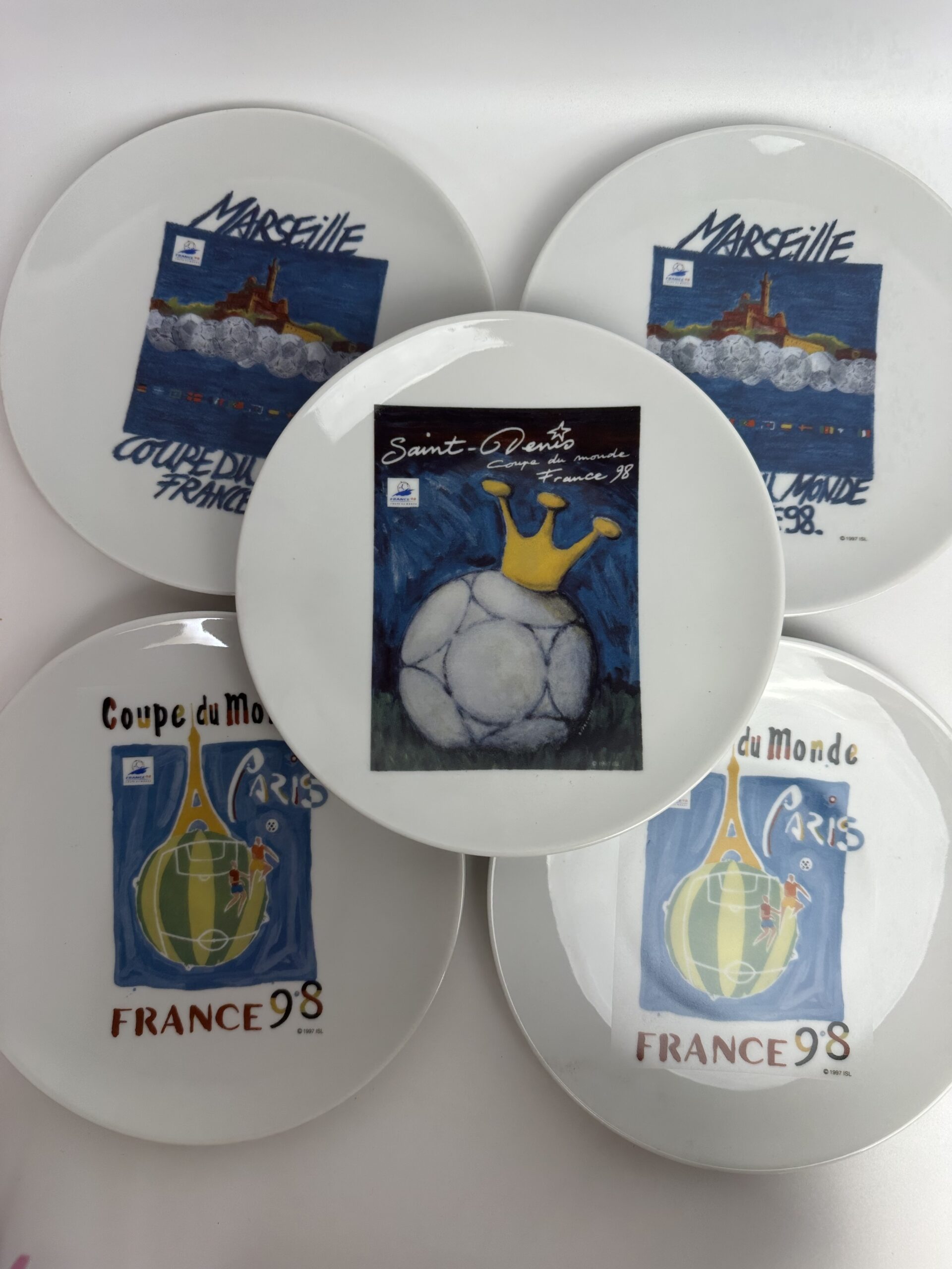 5 assiettes Coupe du Monde 98 Yves Deshoulières – Image 5