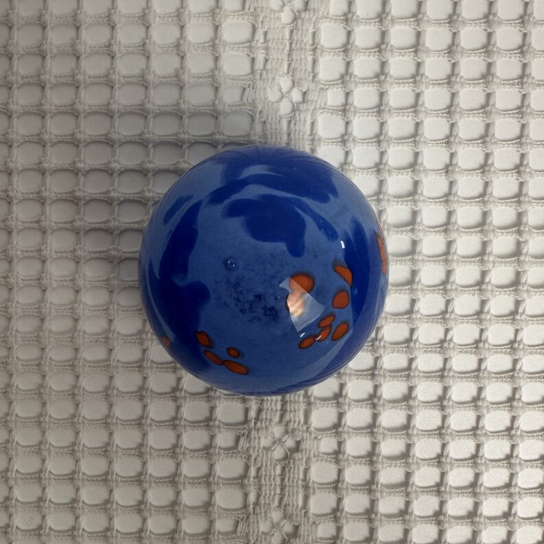 Presse-papier en verre bleu