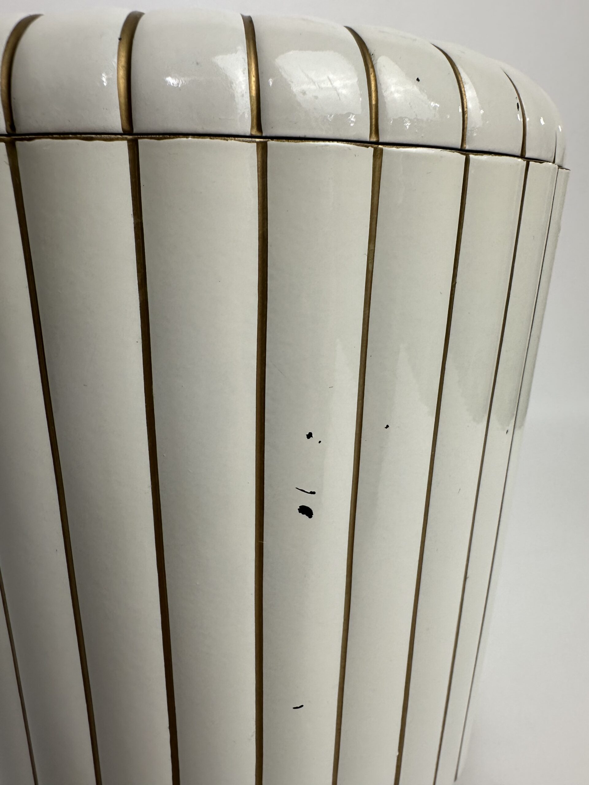 Seau à glaçons vintage blanc et doré – Image 7