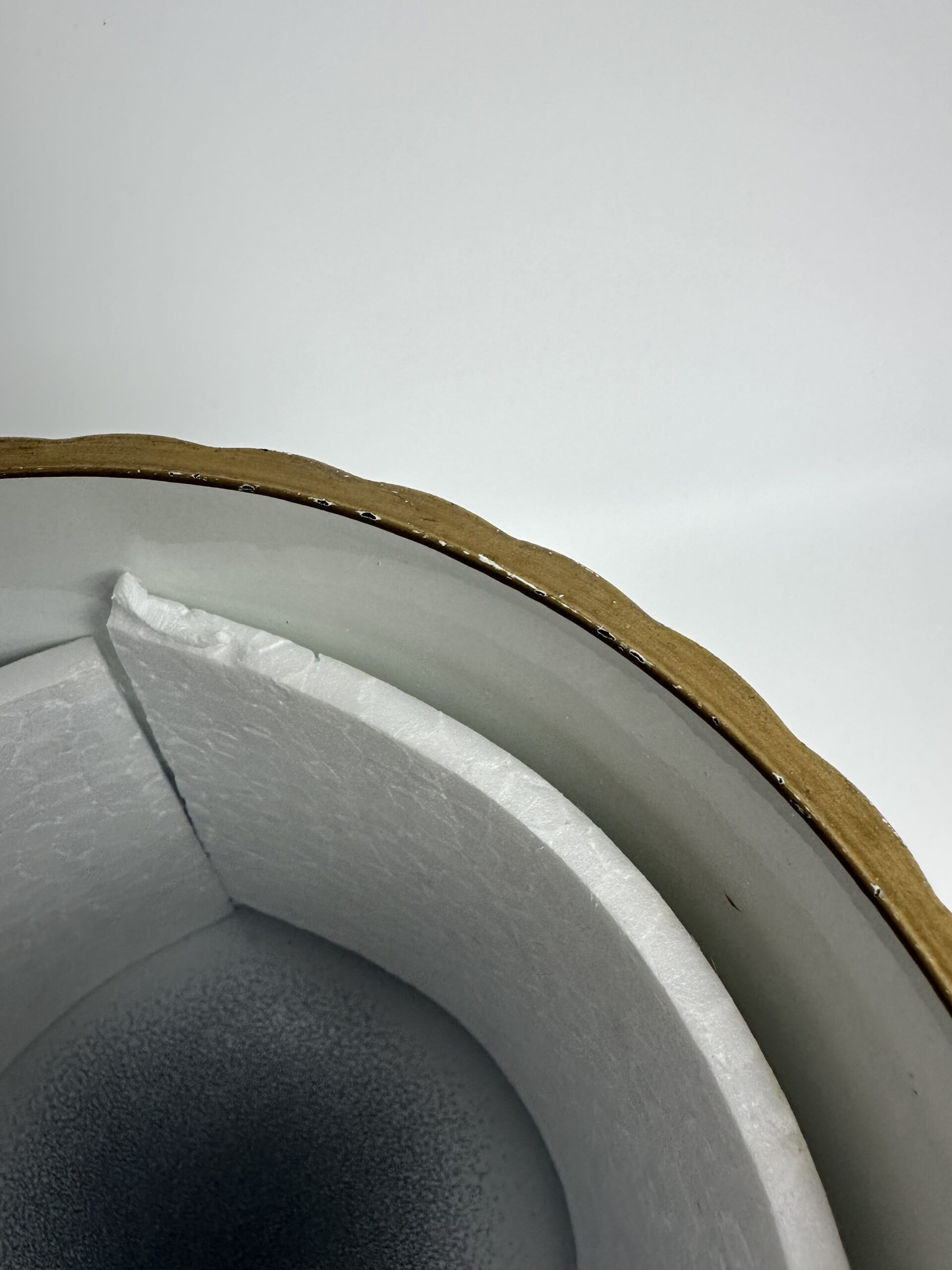 Seau à glaçons vintage blanc et doré – Image 12
