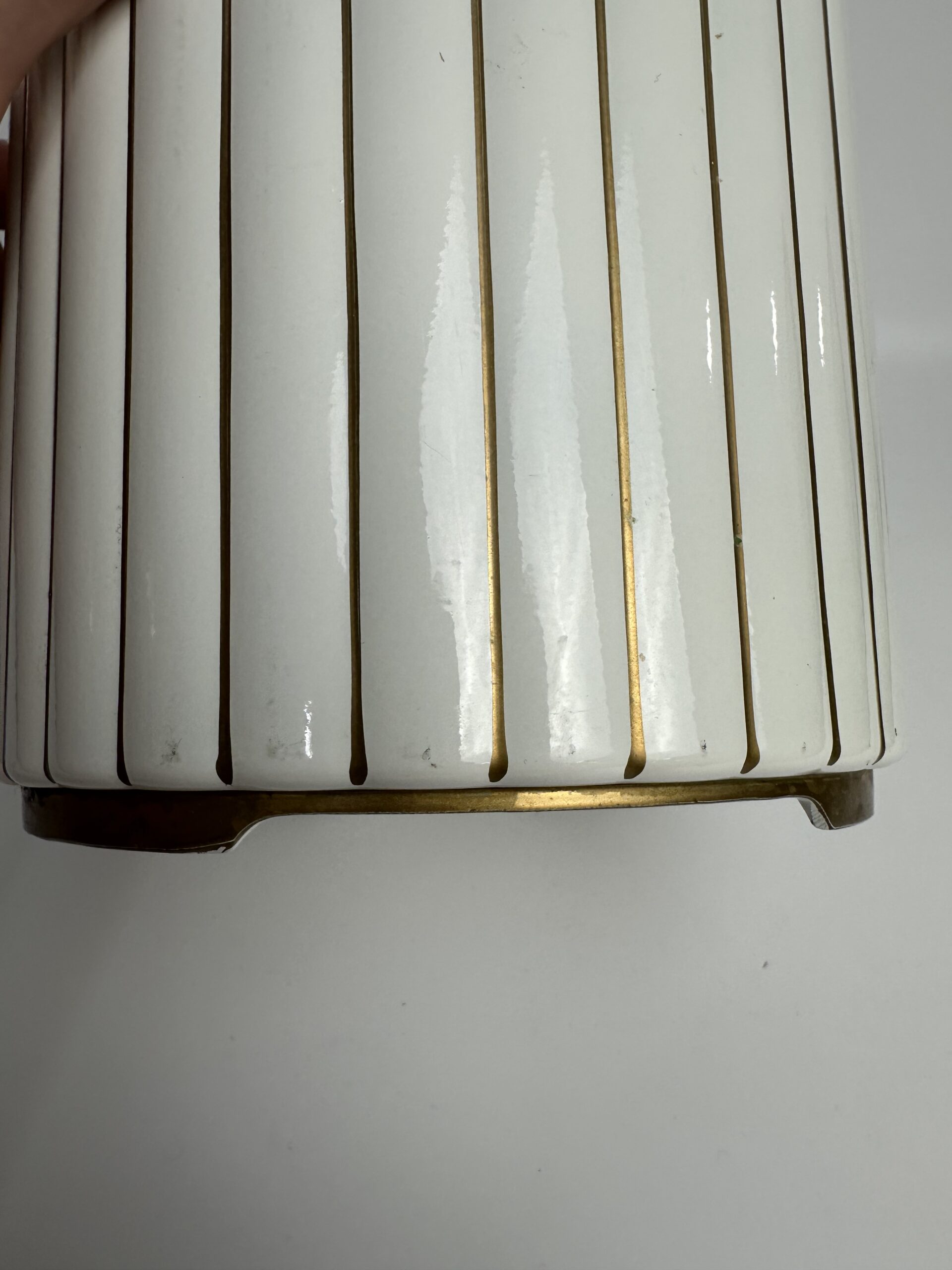 Seau à glaçons vintage blanc et doré – Image 13