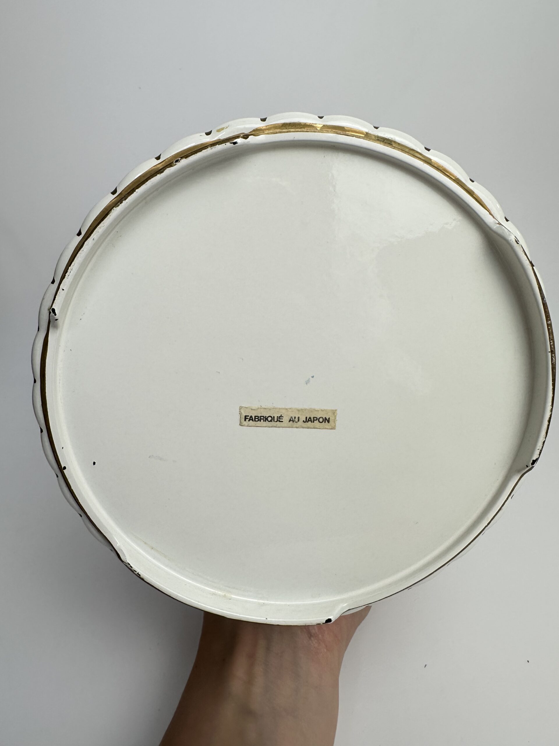 Seau à glaçons vintage blanc et doré – Image 14