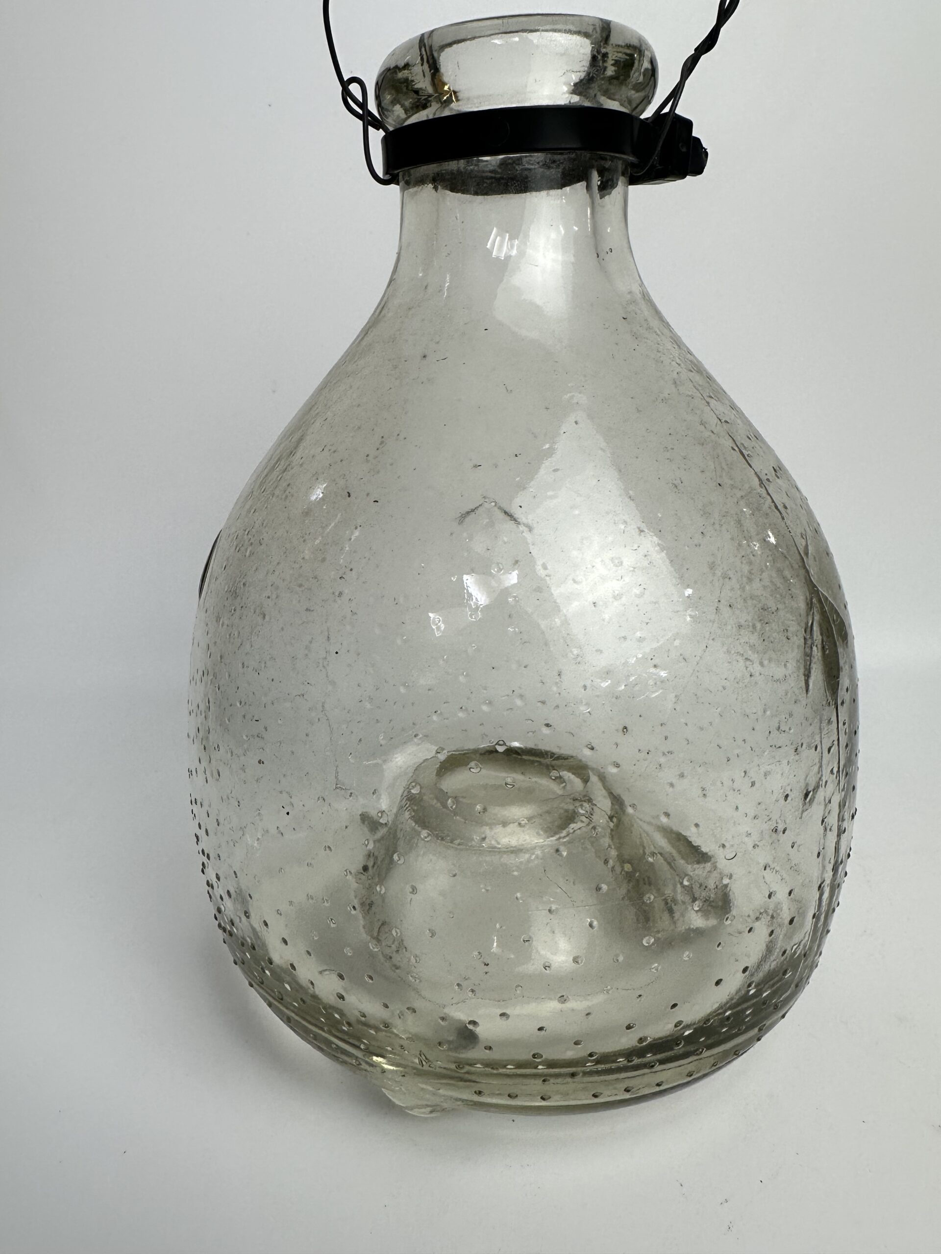 Piège à guêpes vintage en verre moulé – Image 5