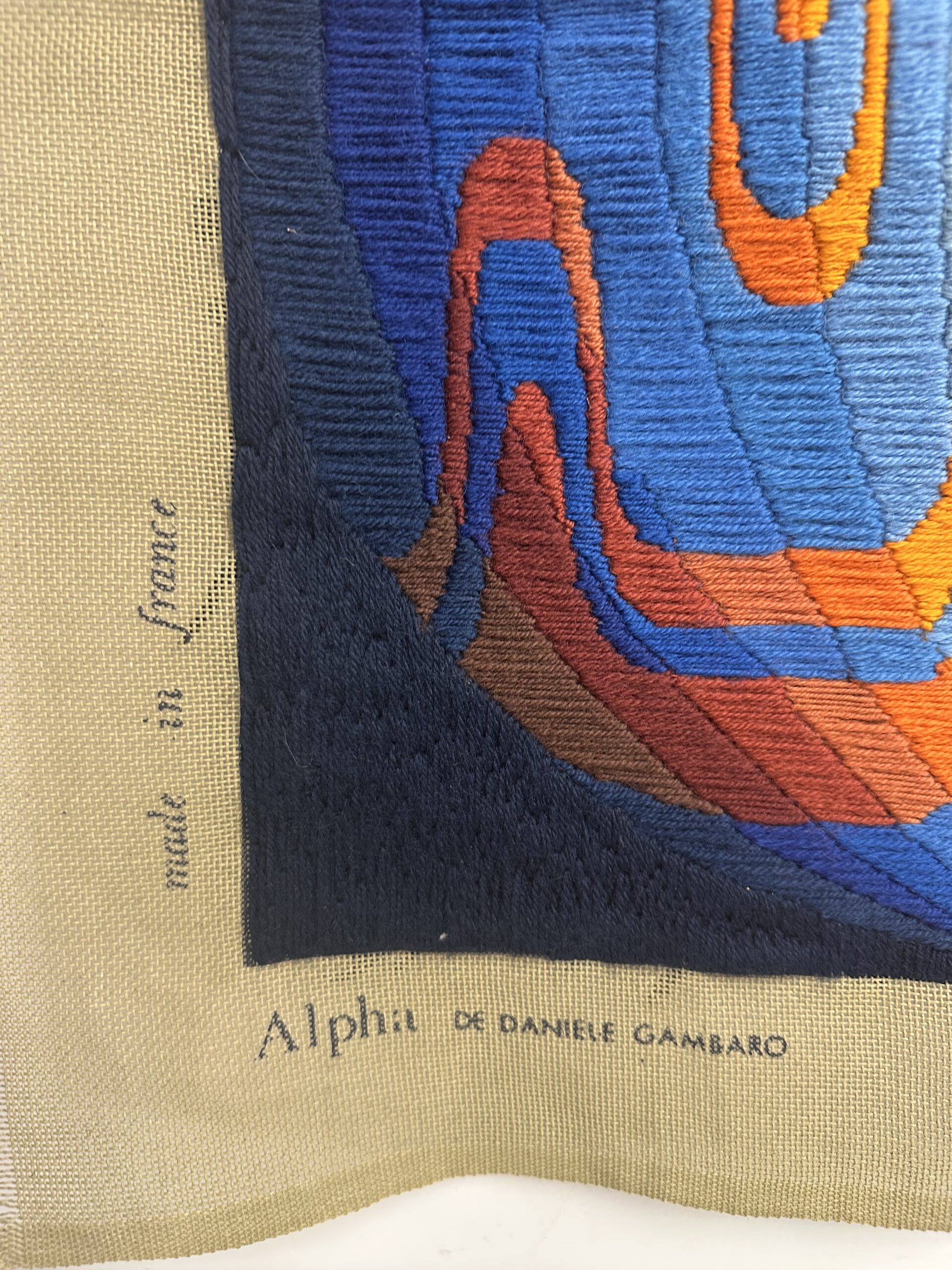 Tapisserie DMC Alpha par Danièle Gambaro 1979 – Image 3