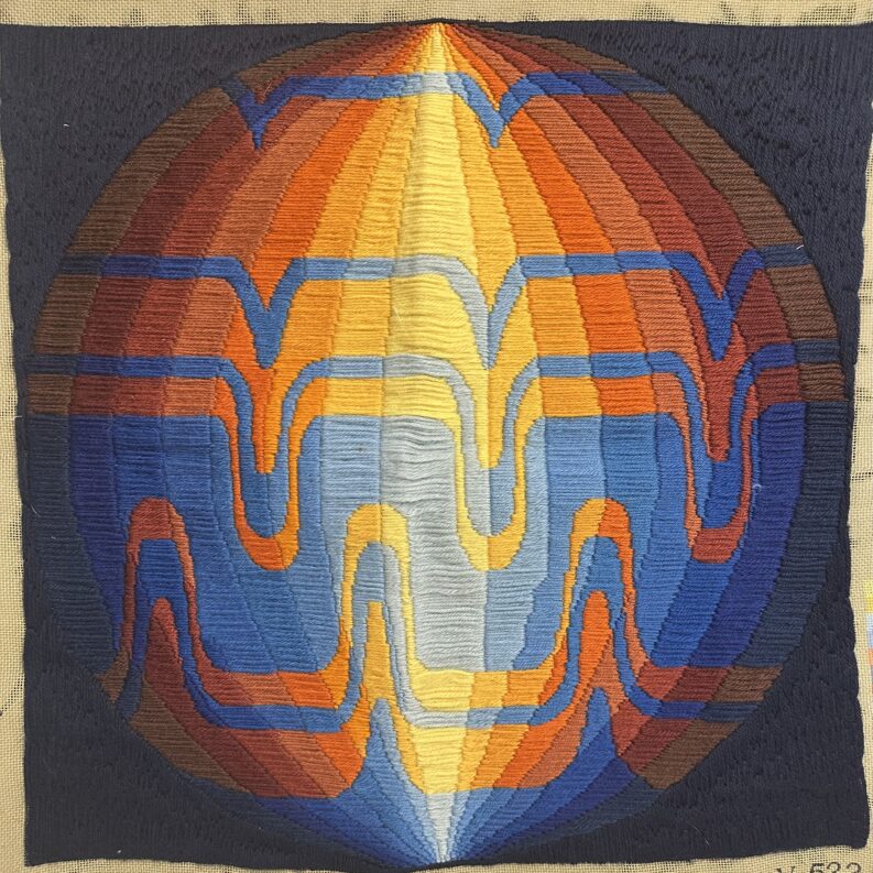 Tapisserie DMC Alpha par Danièle Gambaro 1979