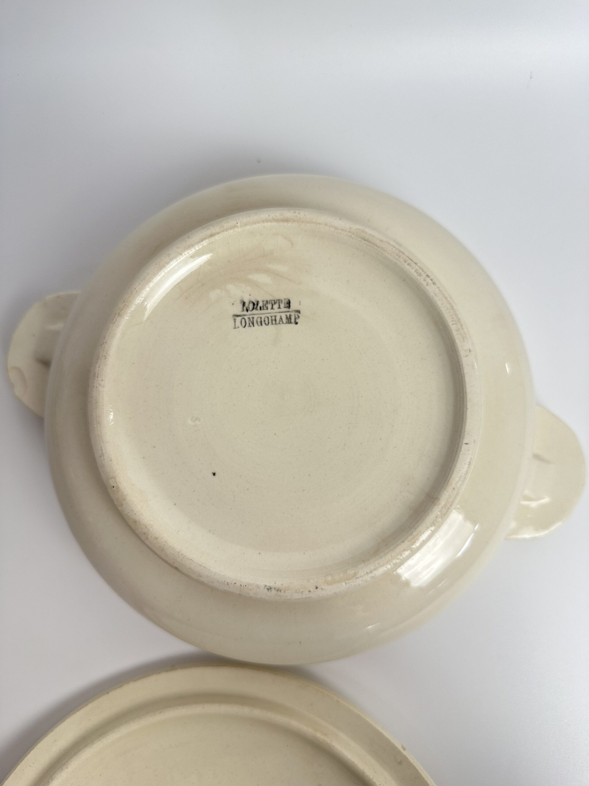 Soupière ancienne Longchamp Lolette en faïence – Image 13
