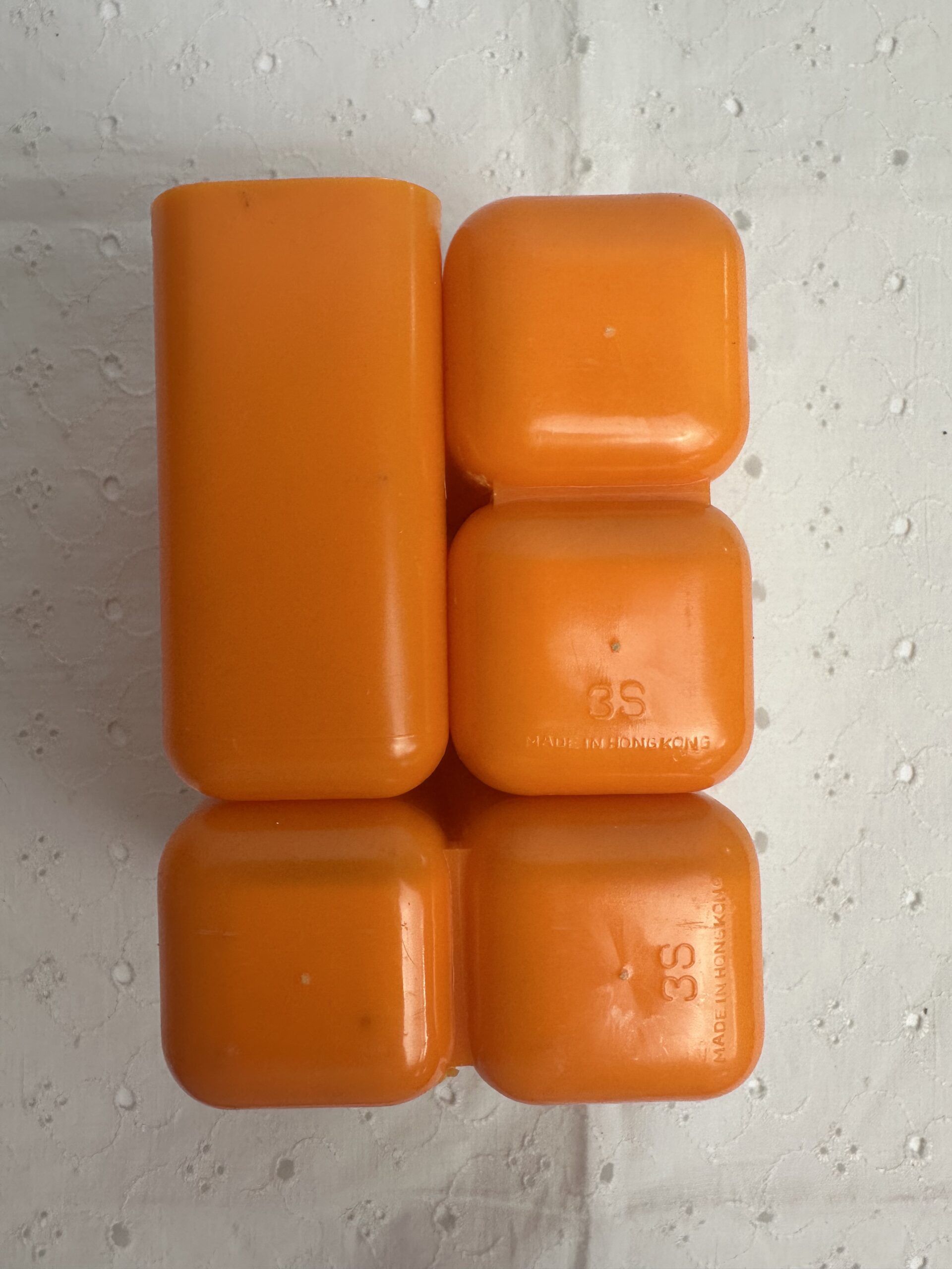 Organisateur de bureau vintage orange en plastique années 70 – Image 8