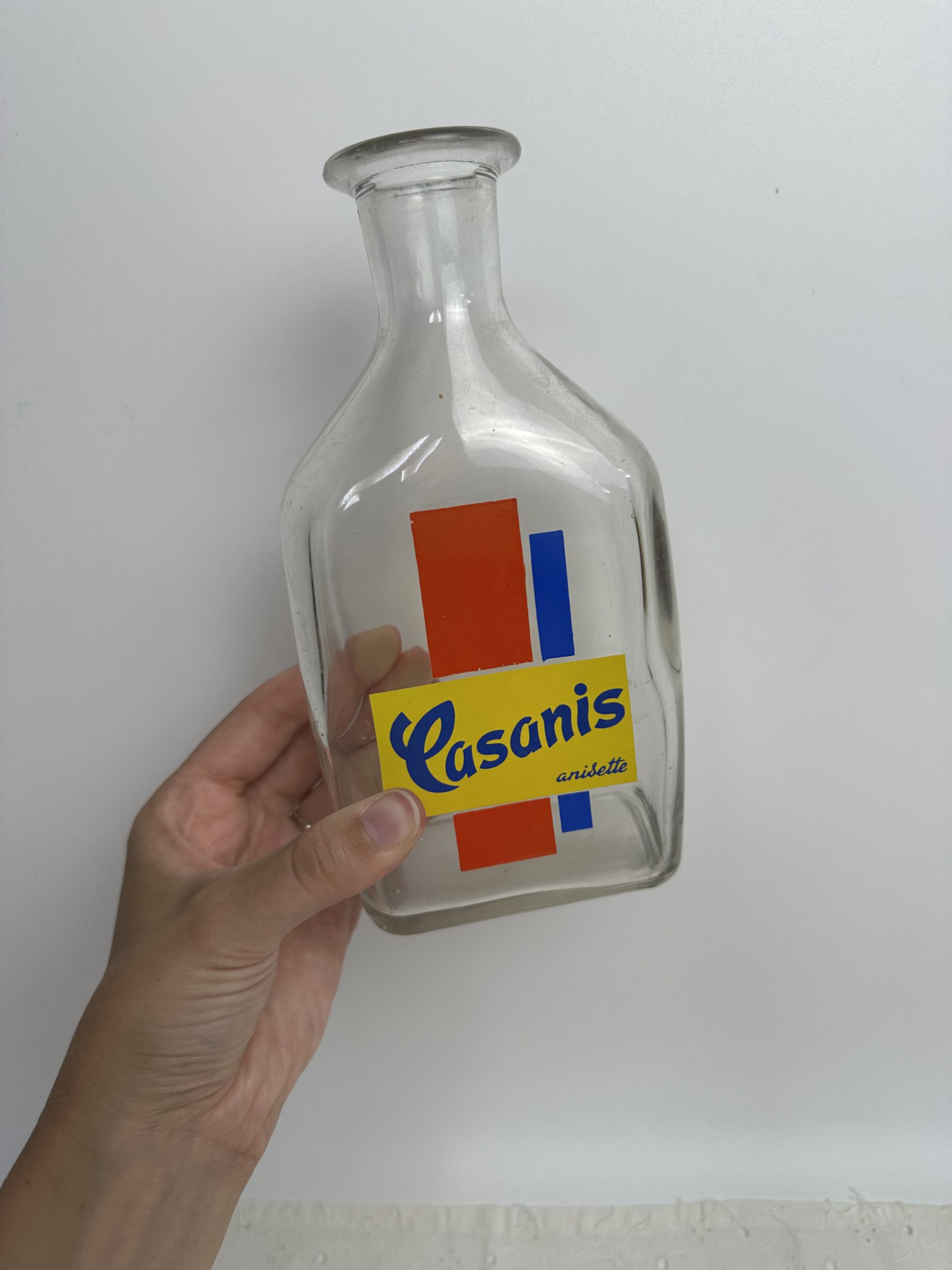 Carafe publicitaire Casanis vintage en verre – Image 9