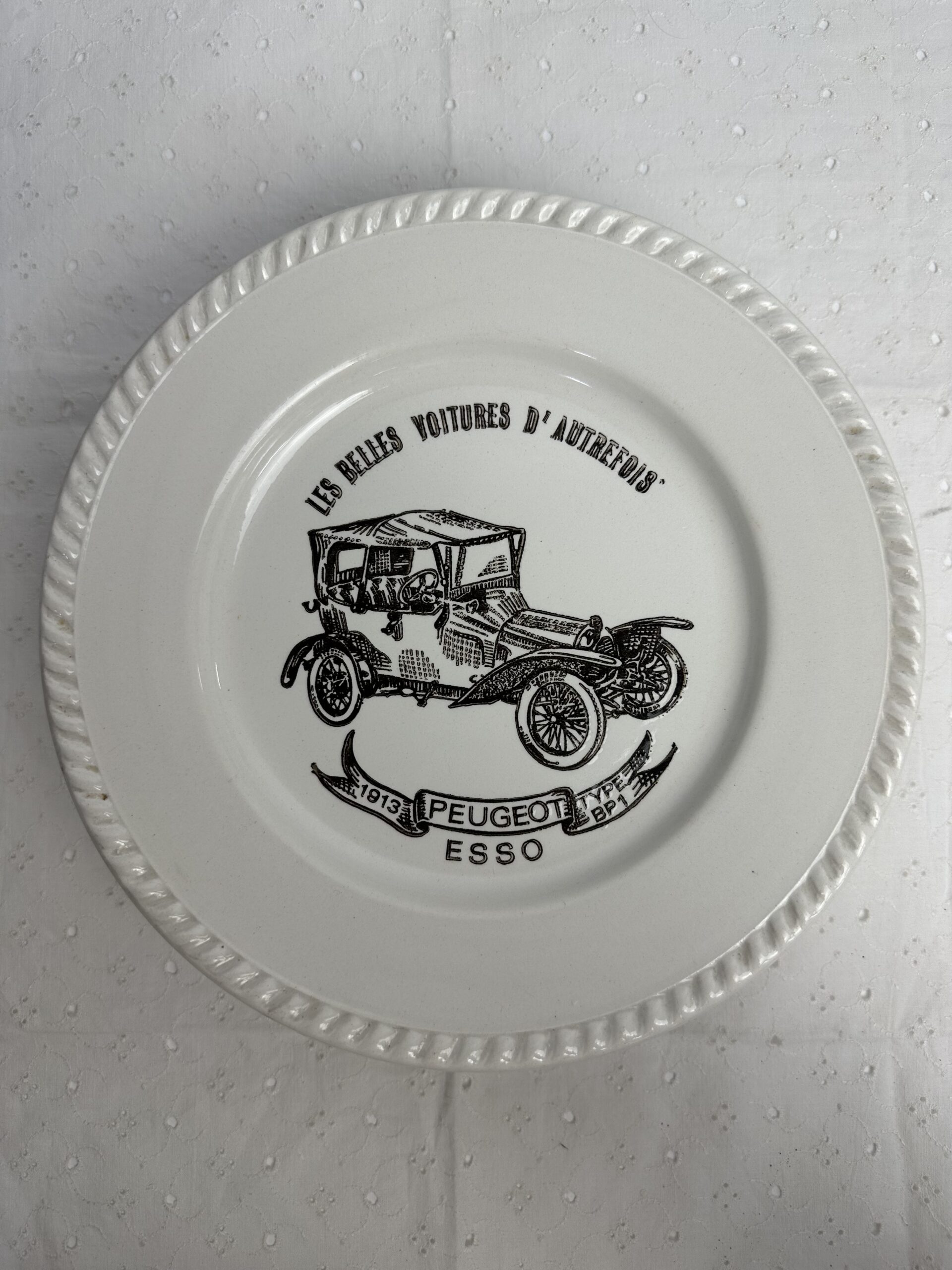 6 assiettes Les belles voitures d'autrefois Renault Esso – Image 2