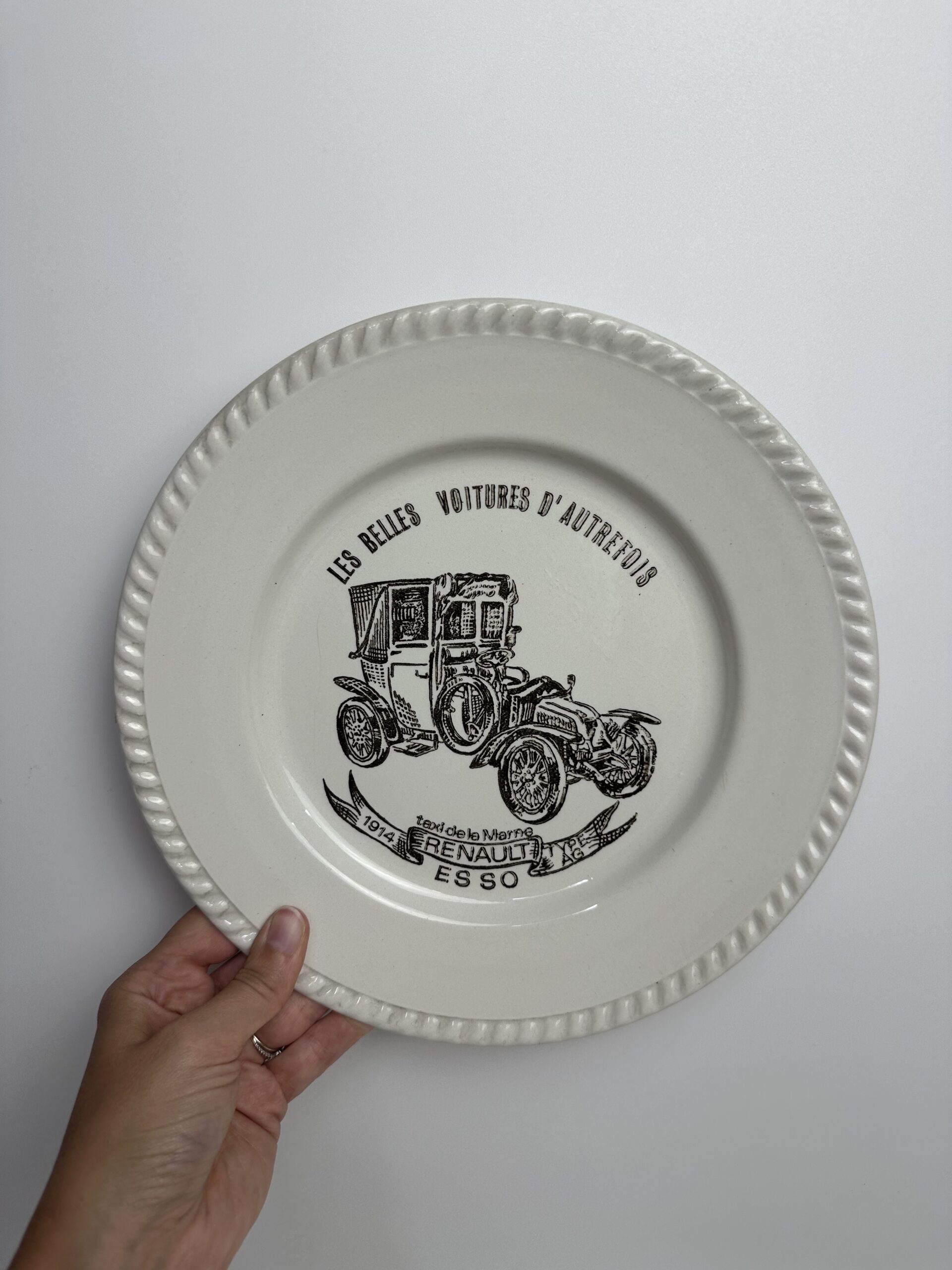 6 assiettes Les belles voitures d'autrefois Renault Esso – Image 5