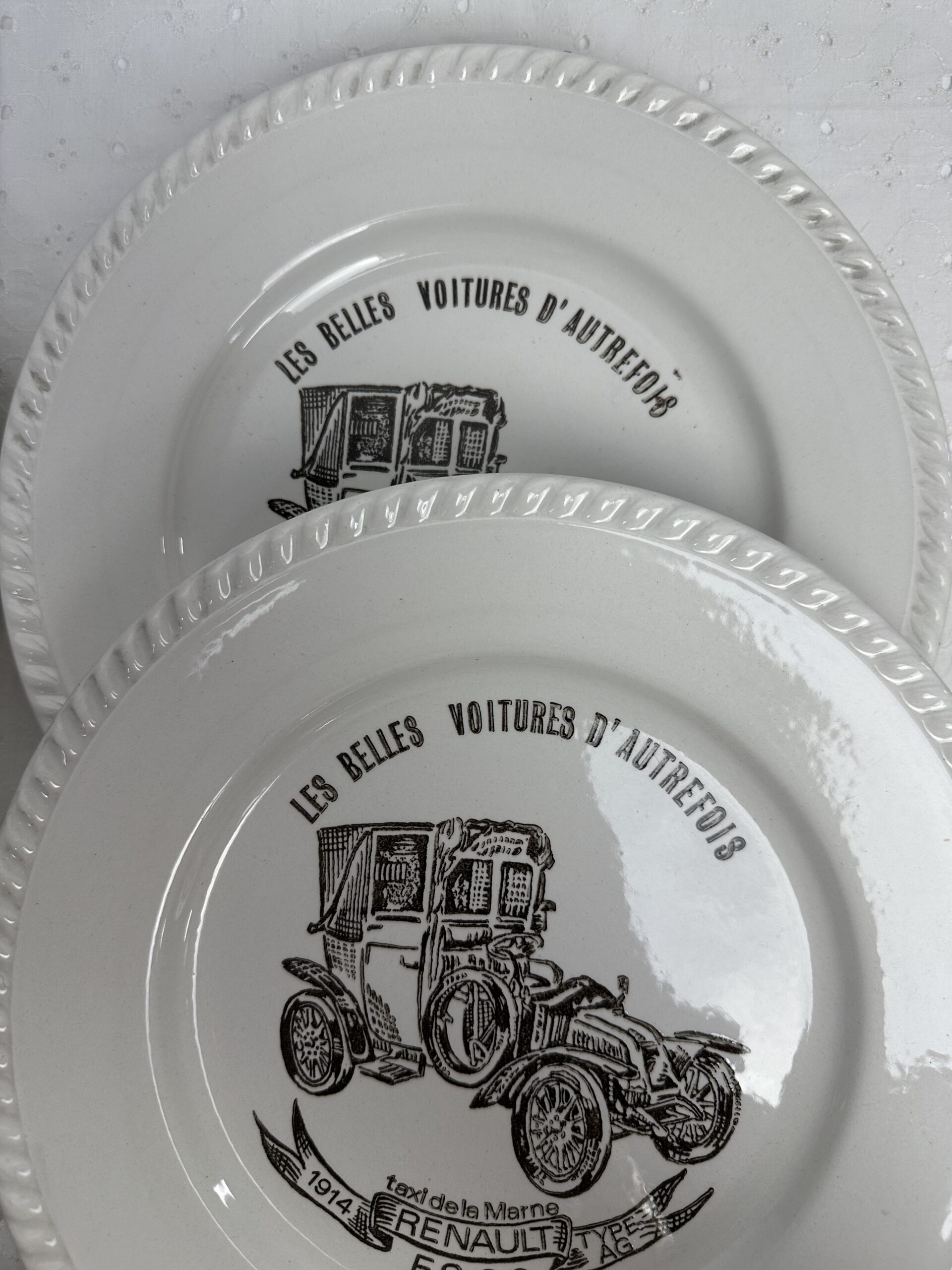 6 assiettes Les belles voitures d'autrefois Renault Esso – Image 8