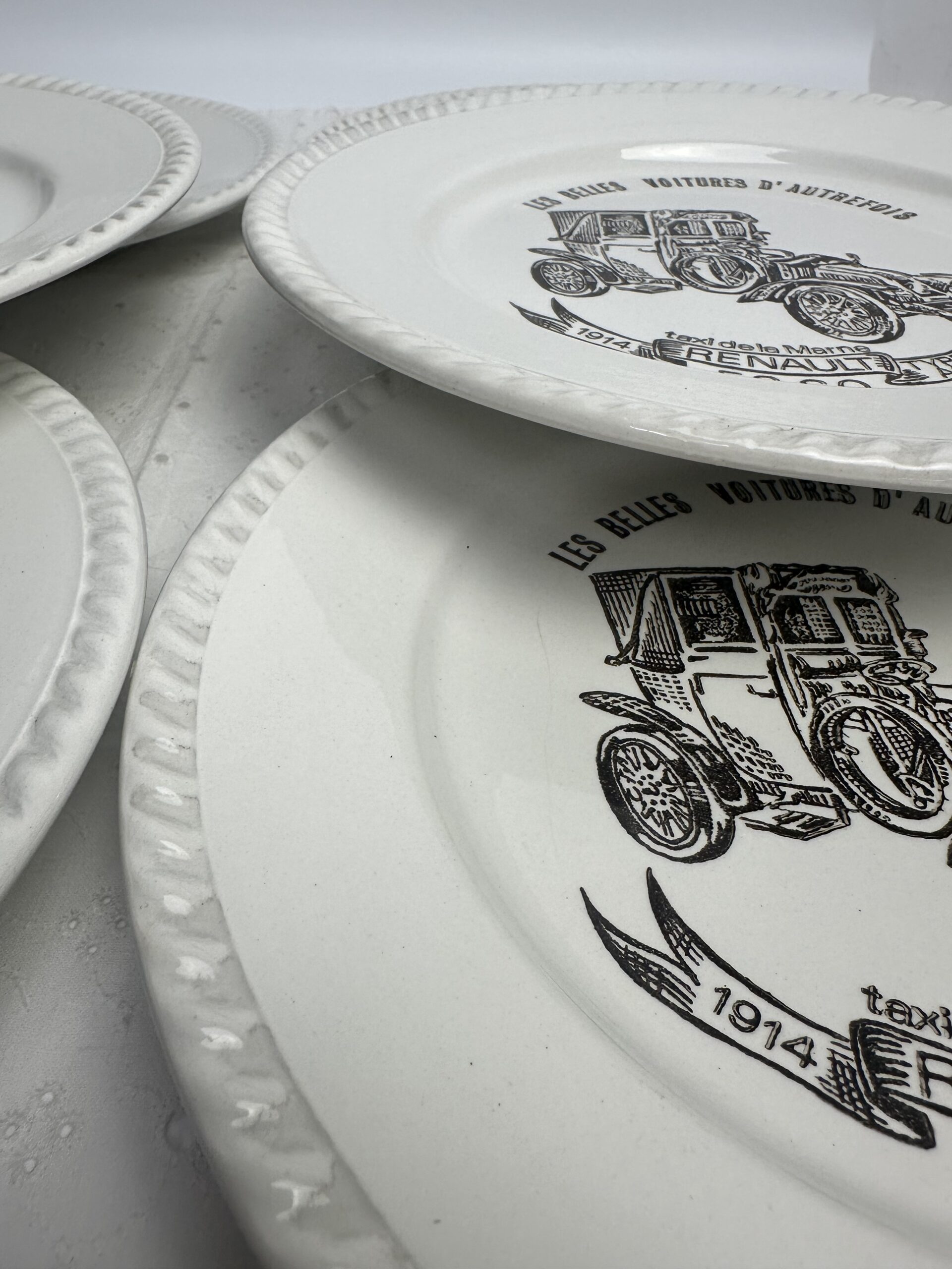 6 assiettes Les belles voitures d'autrefois Renault Esso – Image 13