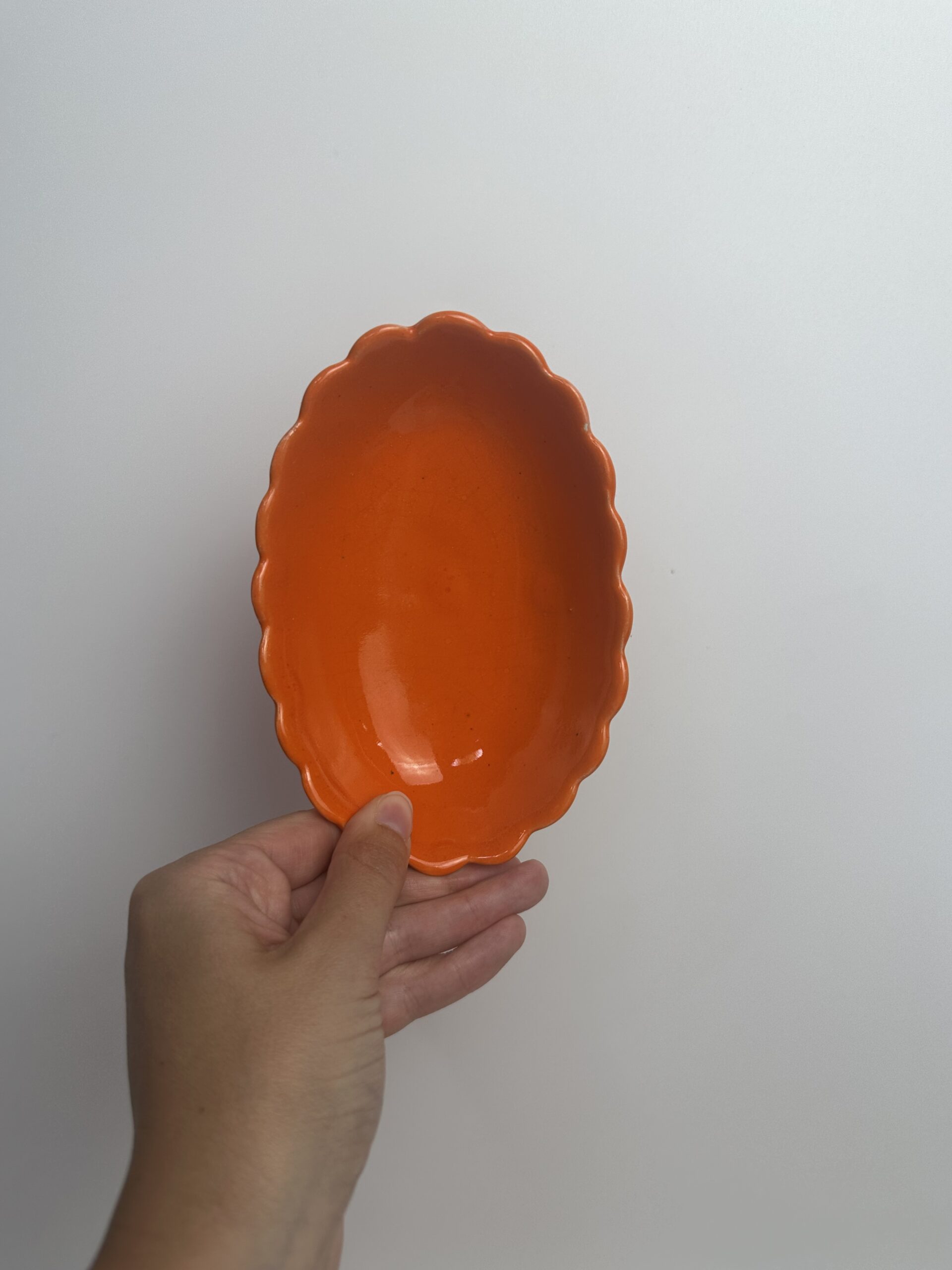 Ensemble orange salle de bain vintage en céramique années 70 – Image 4