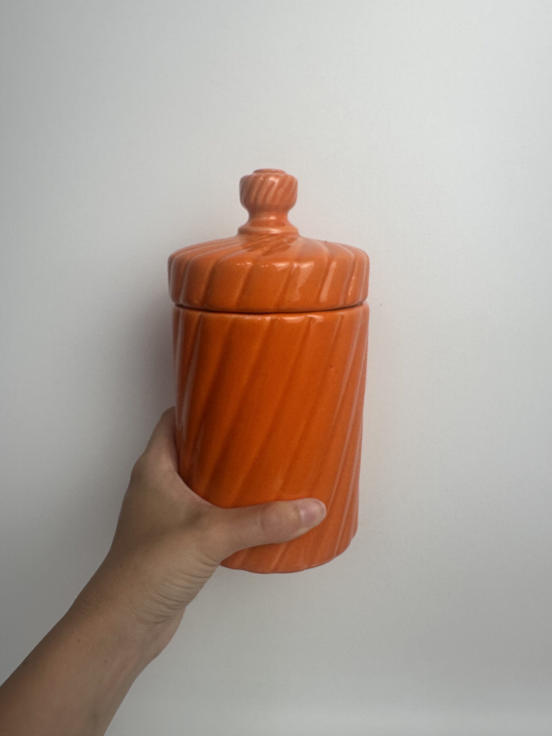 Ensemble orange salle de bain vintage en céramique années 70 – Image 6