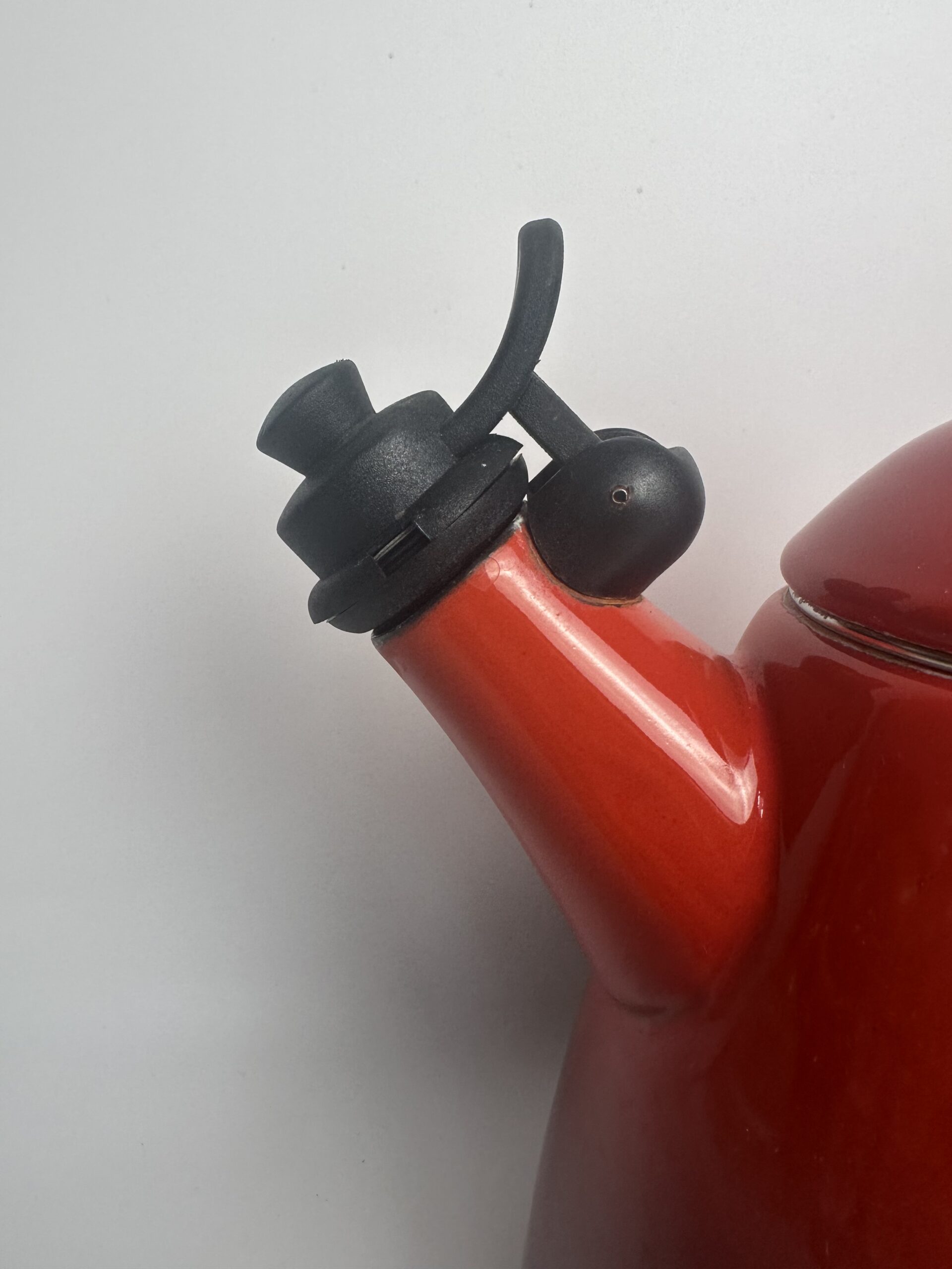 Ancienne bouilloire Le Creuset rouge – Image 3