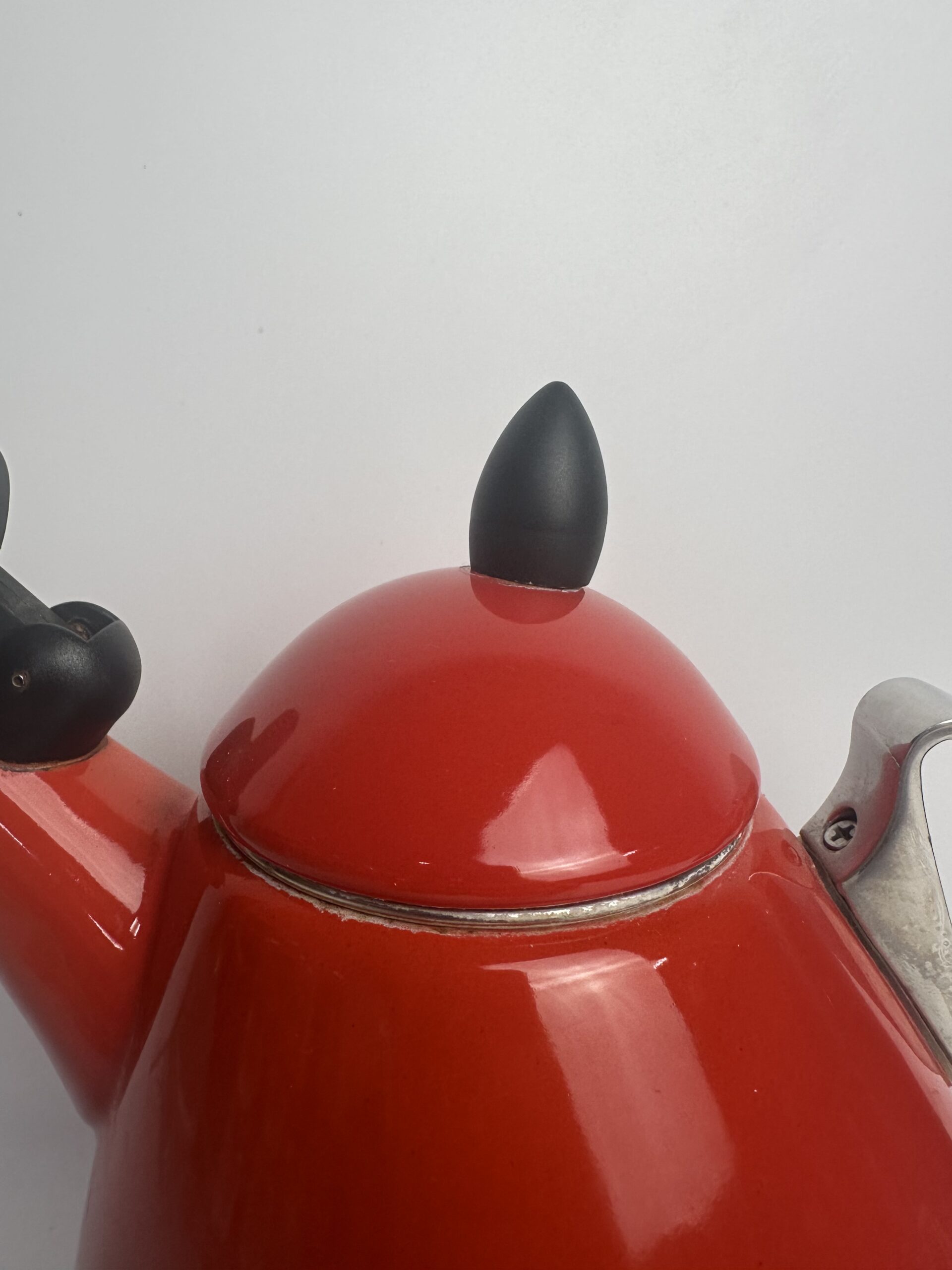 Ancienne bouilloire Le Creuset rouge – Image 4