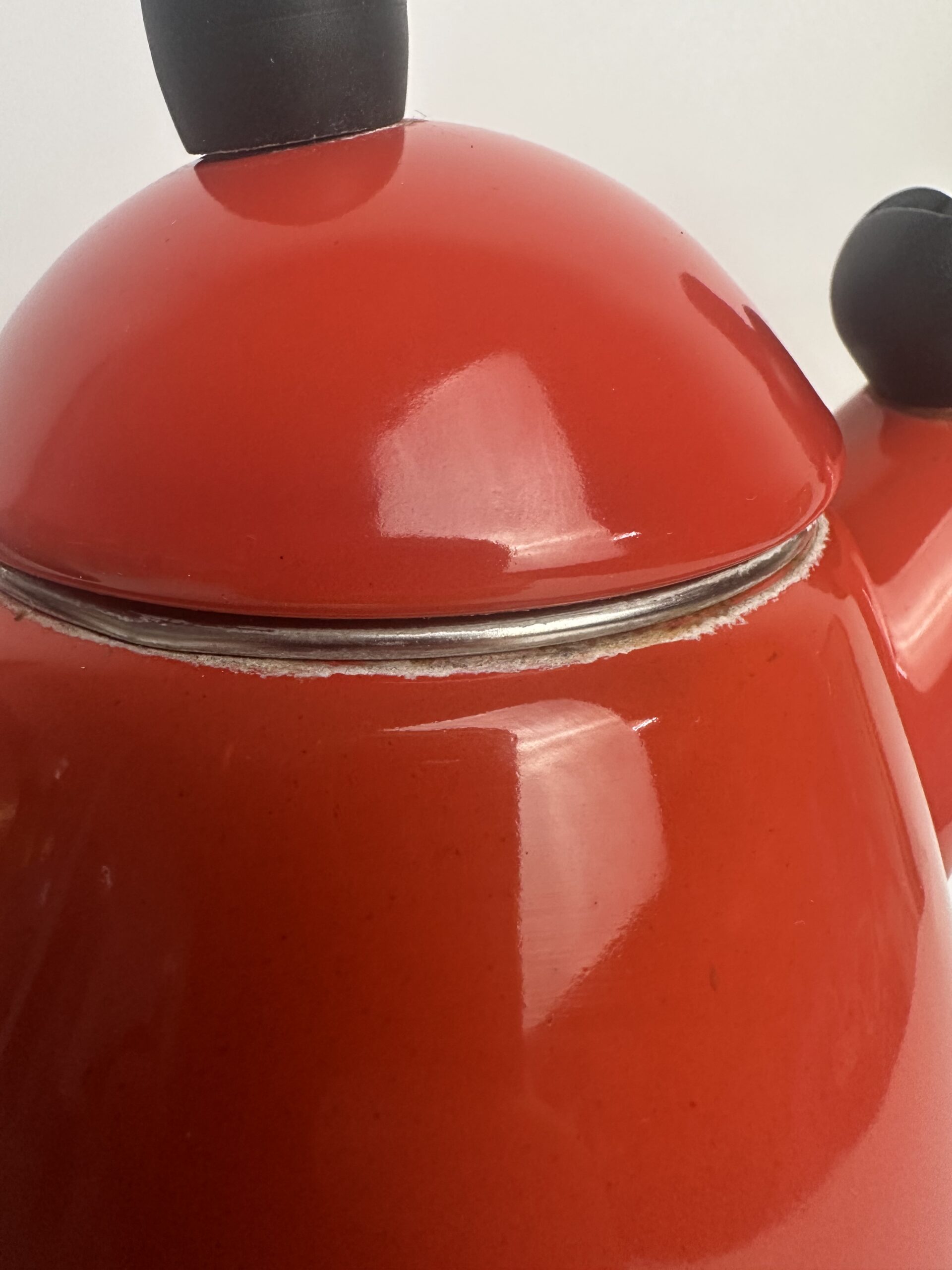 Ancienne bouilloire Le Creuset rouge – Image 8