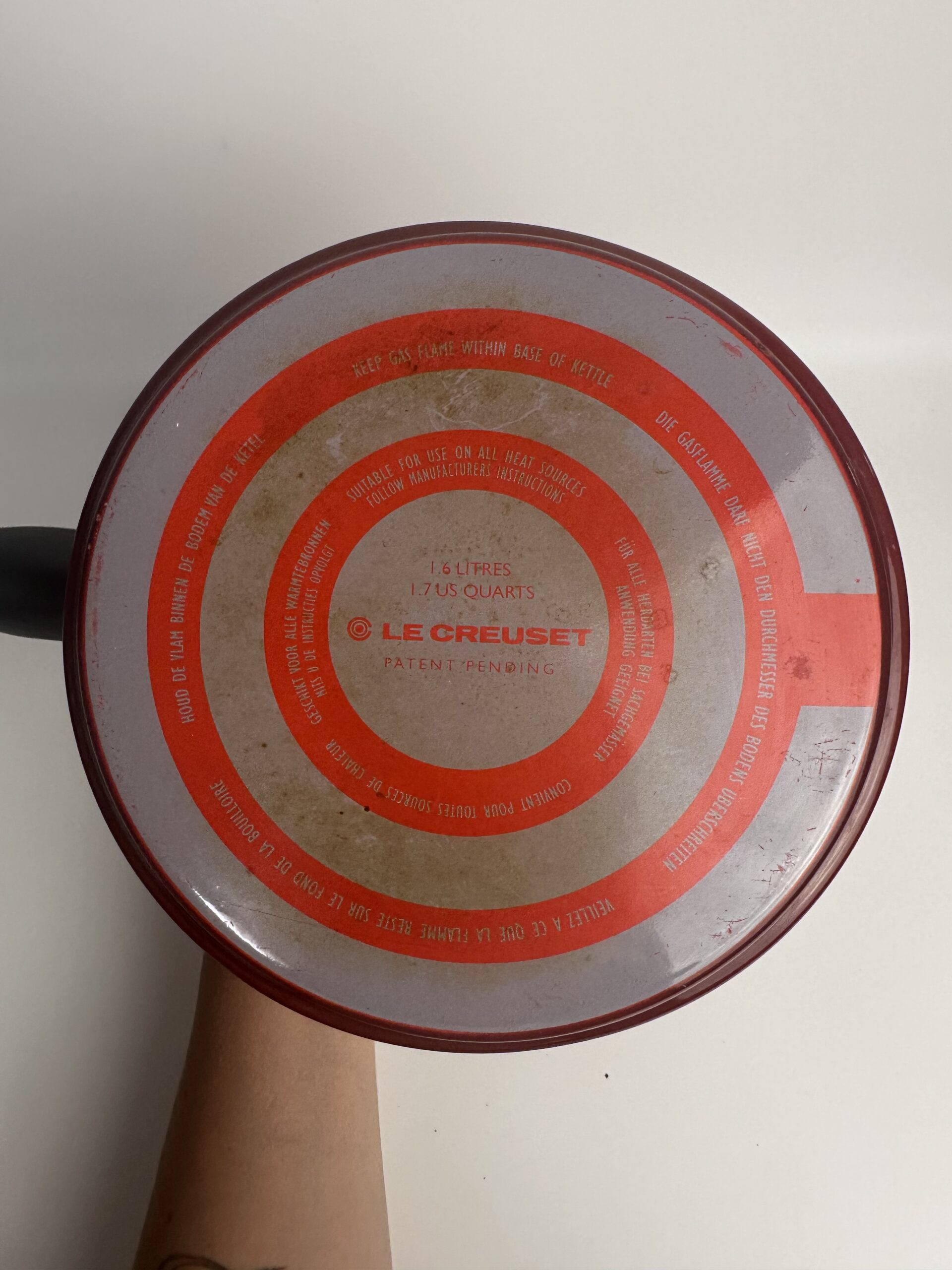 Ancienne bouilloire Le Creuset rouge – Image 12