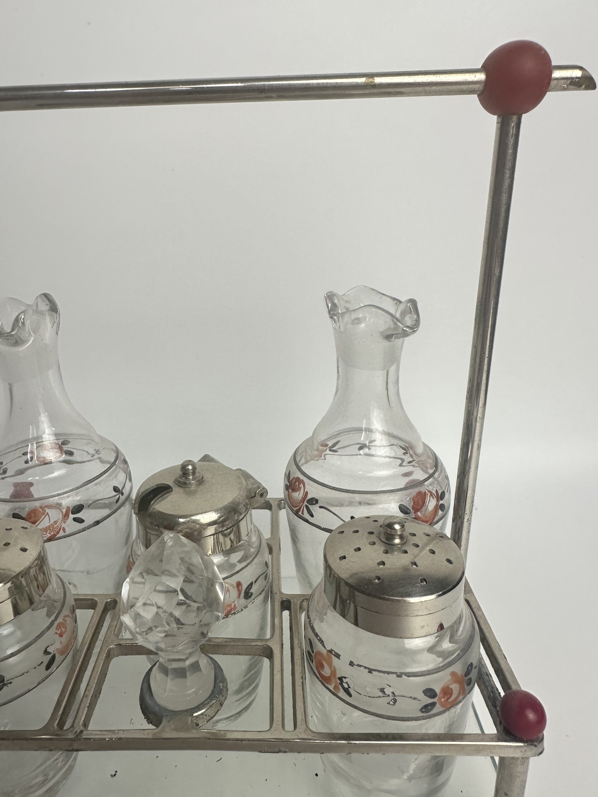 Ancien serviteur à condiments en verre – Image 5