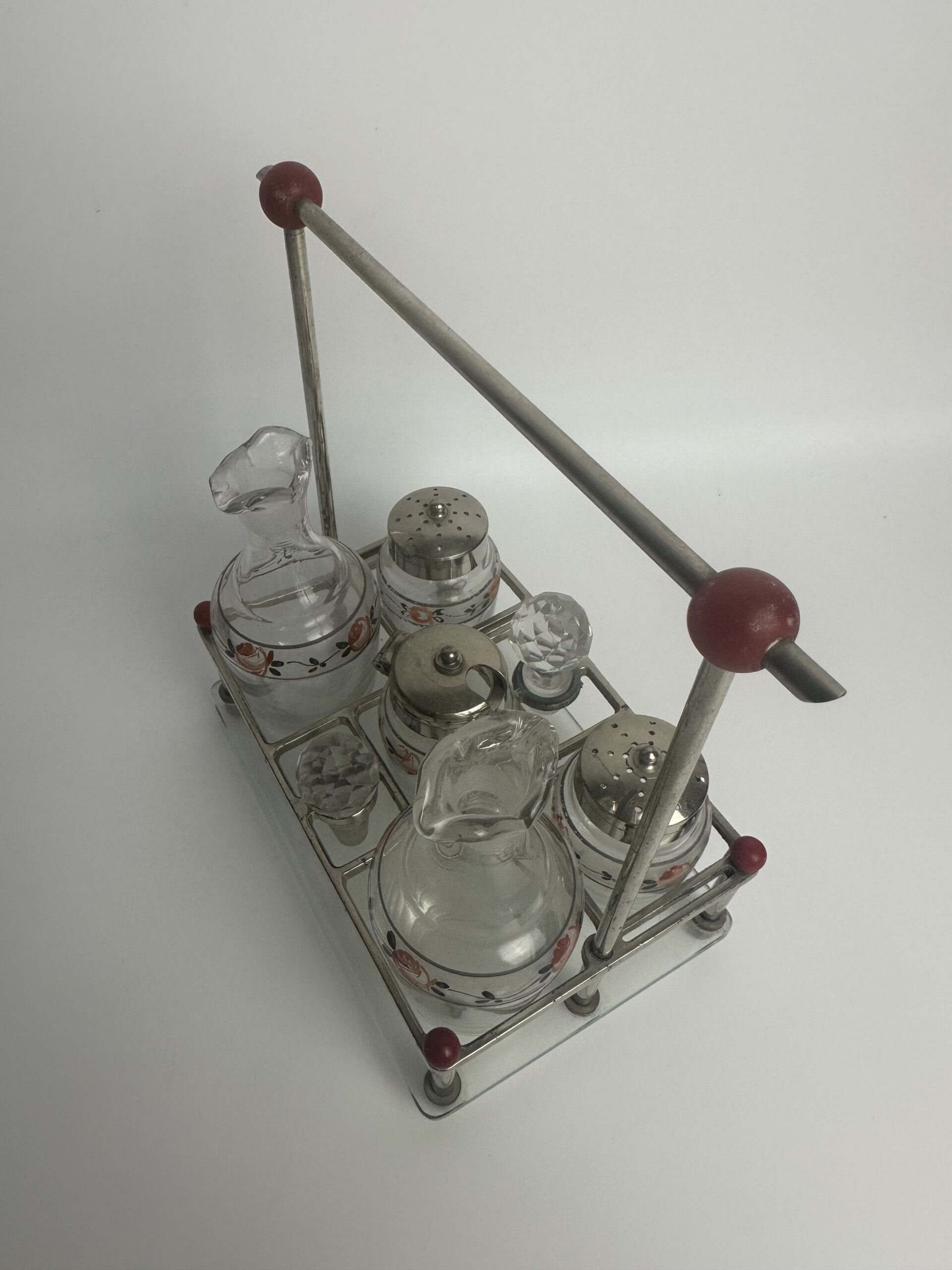 Ancien serviteur à condiments en verre – Image 6