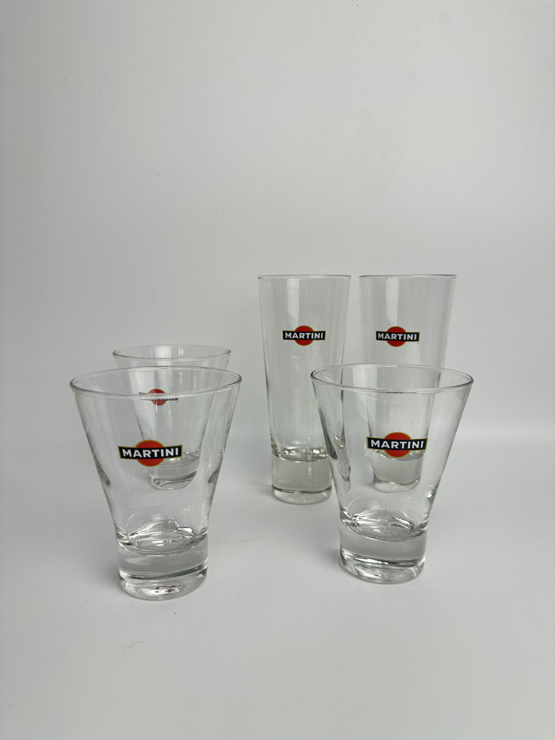 5 verres publicitaires Martini vintage – Image 2