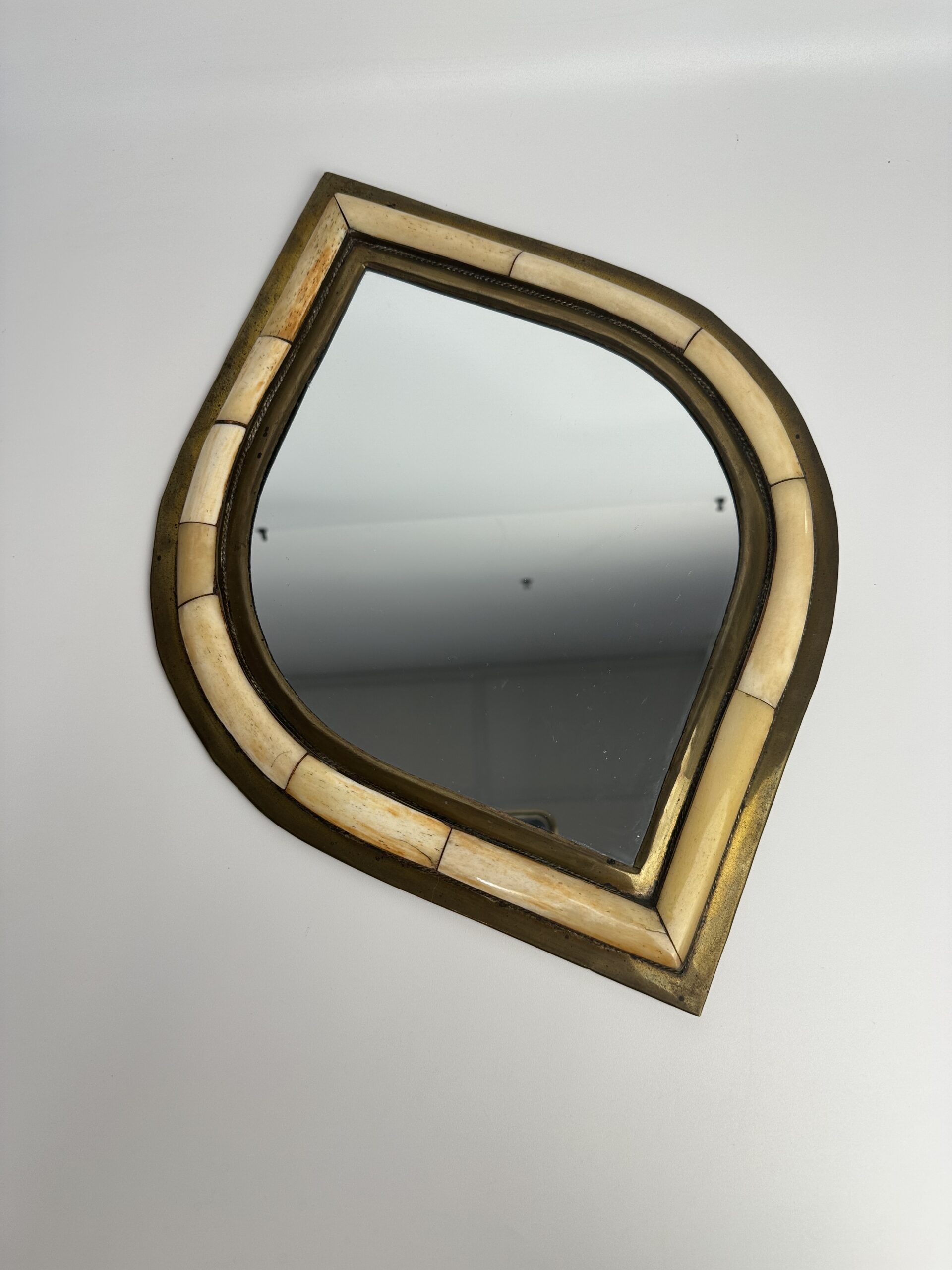 Ancien miroir en laiton style oriental – Image 2