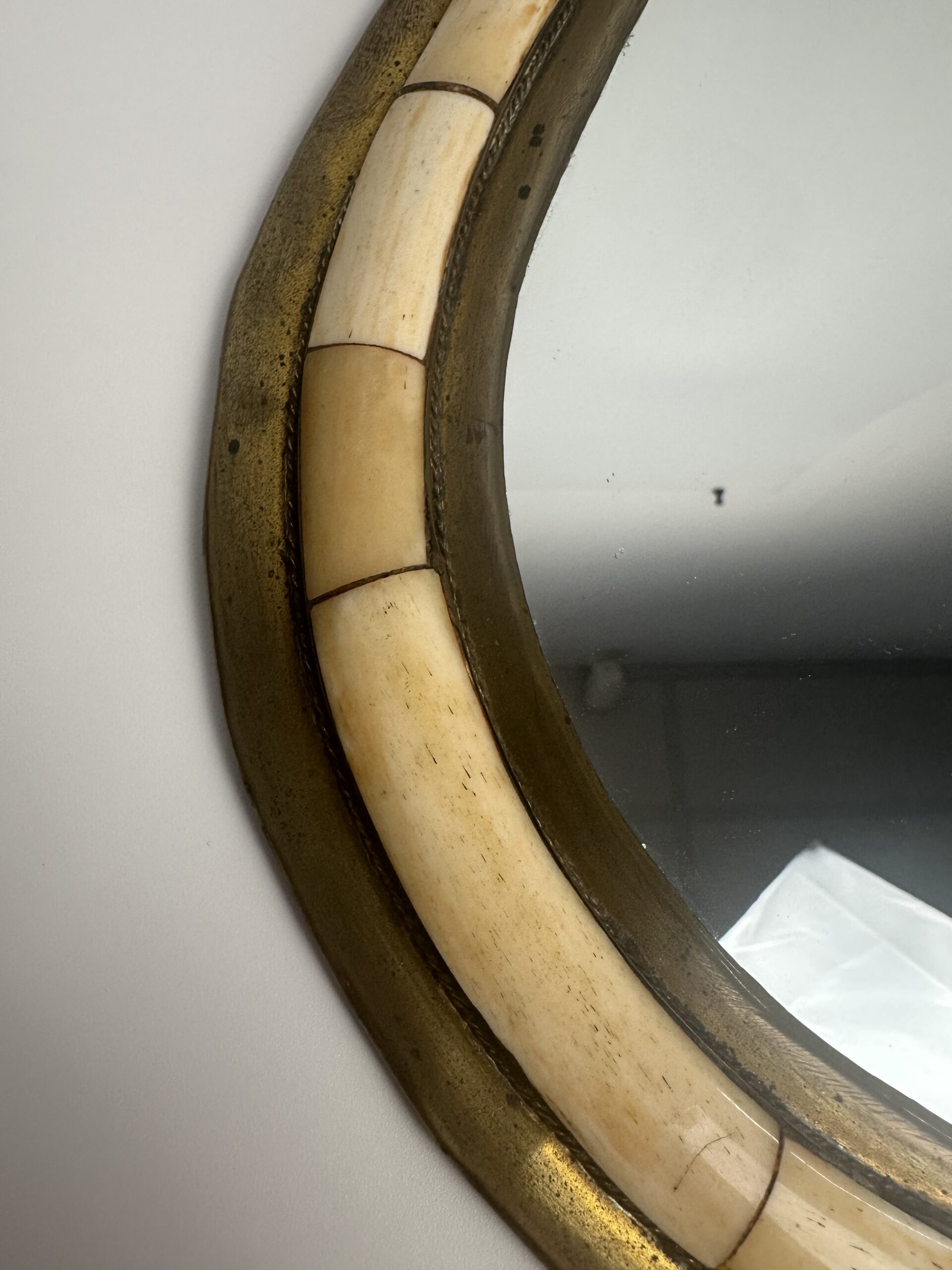 Ancien miroir en laiton style oriental – Image 6