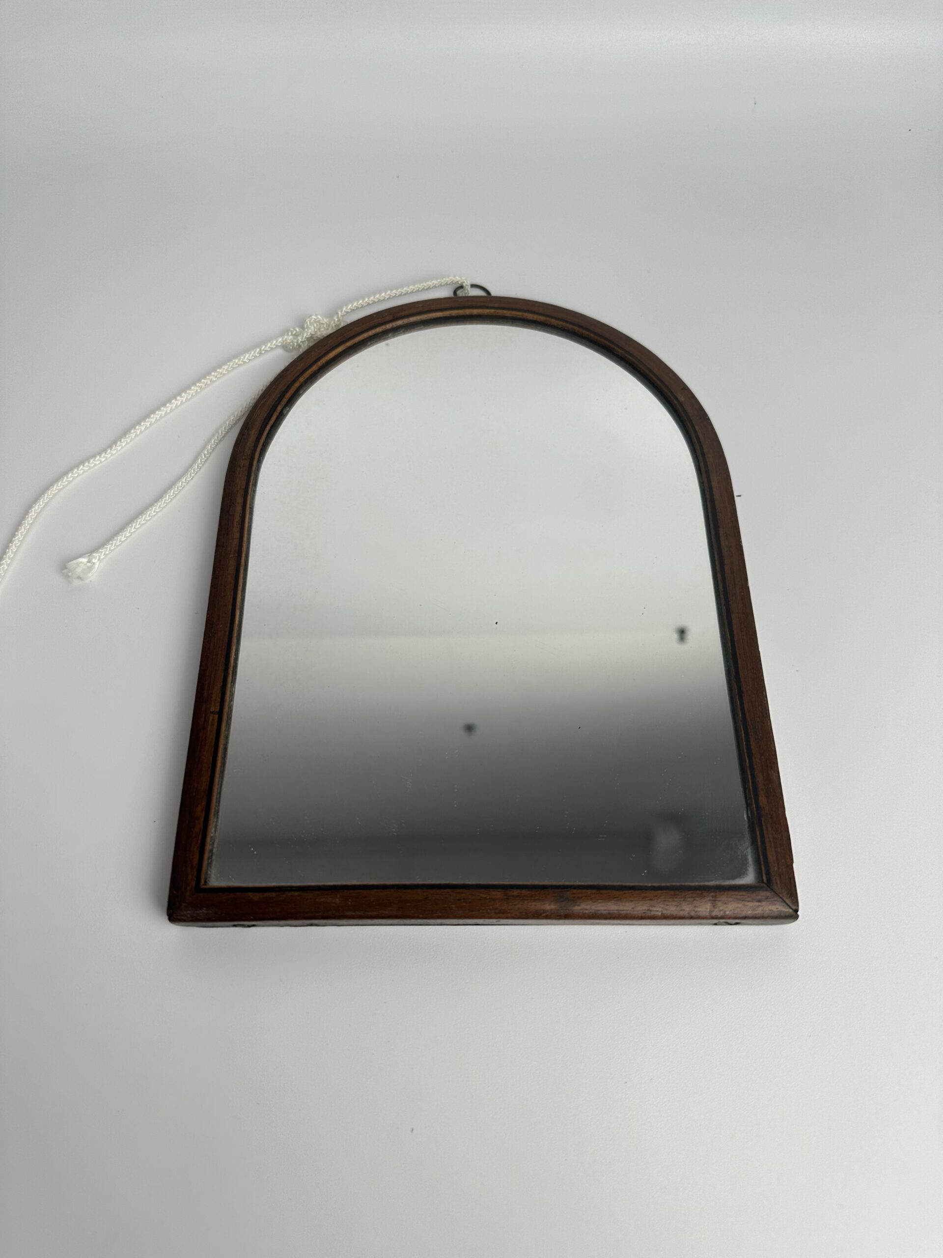 Petit miroir sur pied en bois vintage – Image 2
