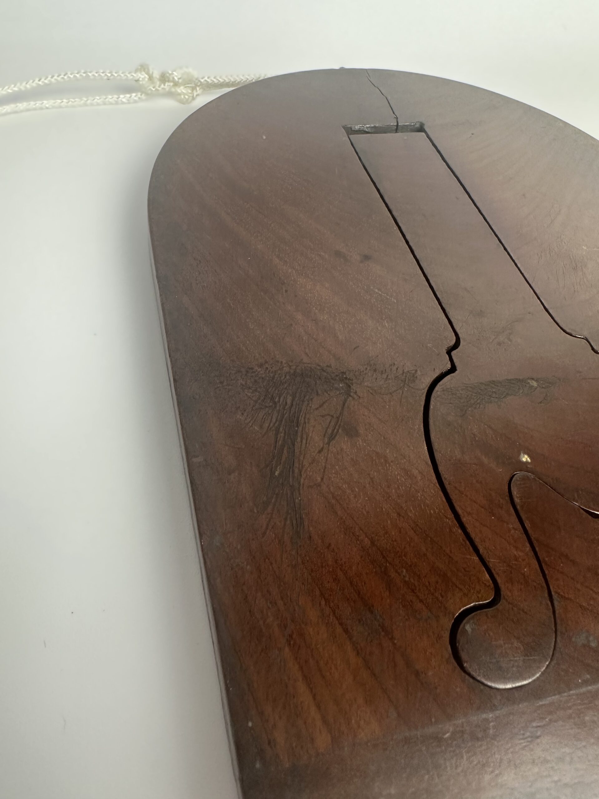 Petit miroir sur pied en bois vintage – Image 9