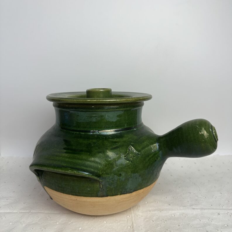 Daubière de potier provençal verte