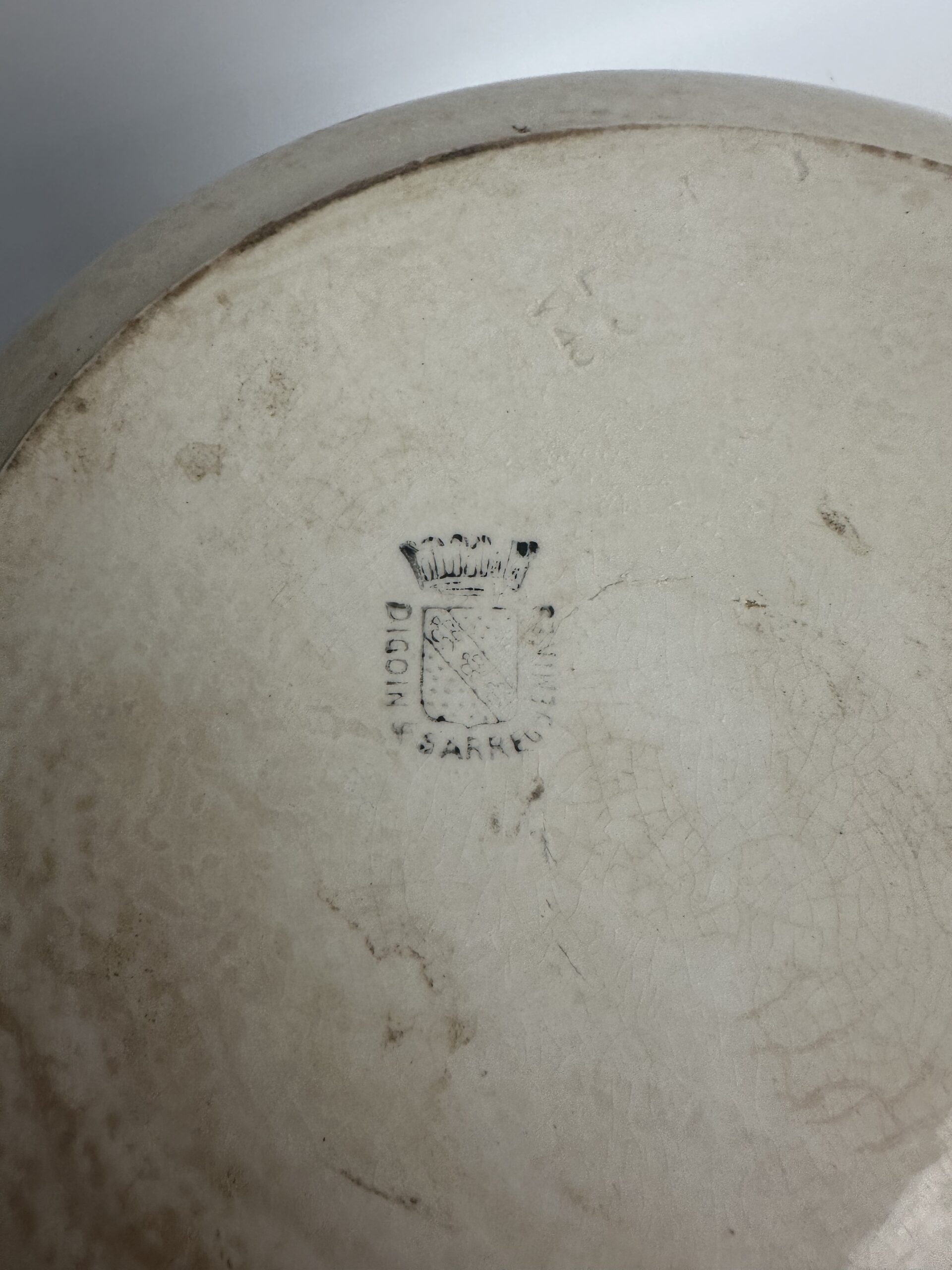 Plat en terre de fer Sarreguemines ancien – Image 9