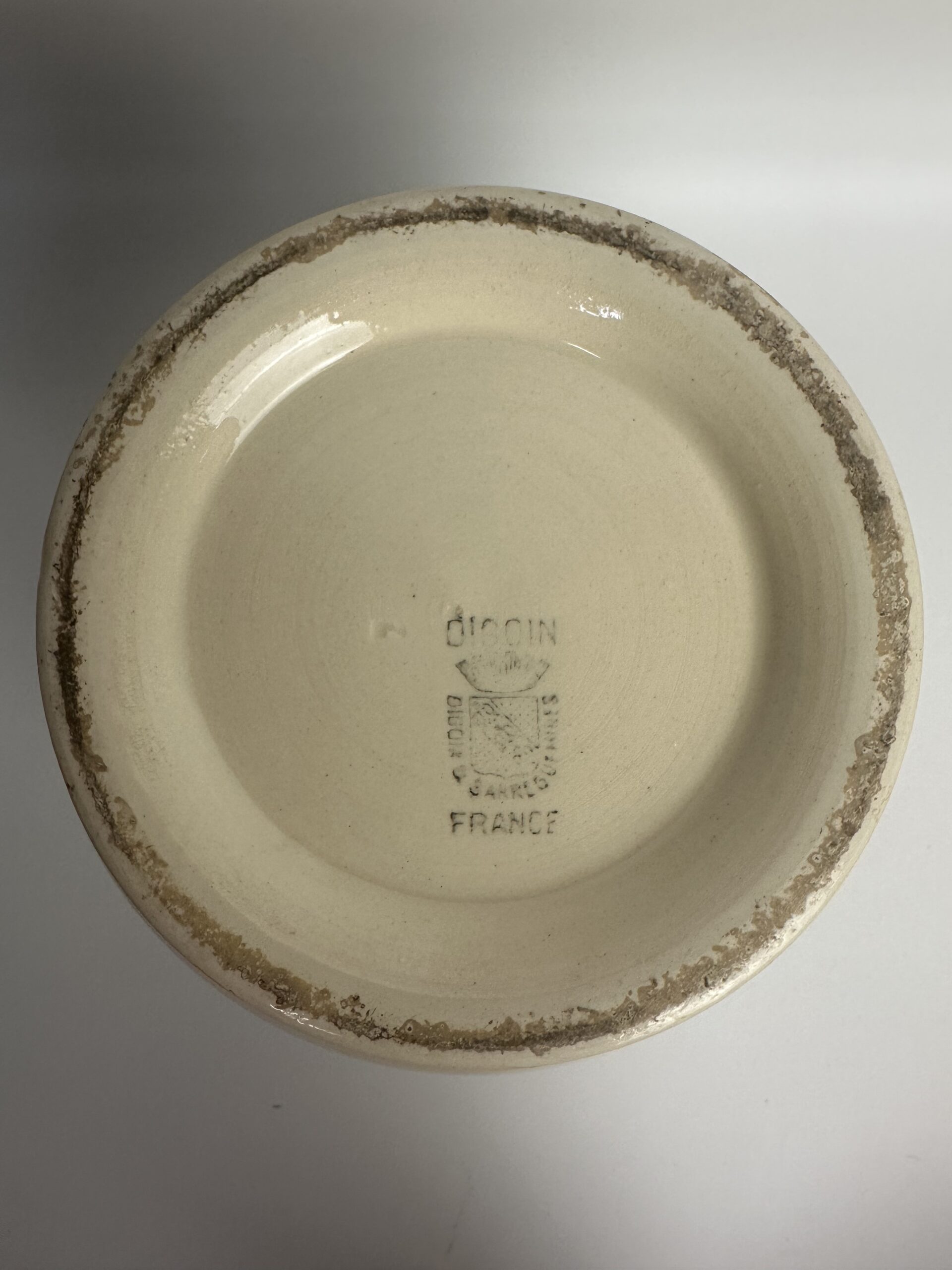 Ancien pot à confiture Digoin Sarreguemines en grès émaillé – Image 5