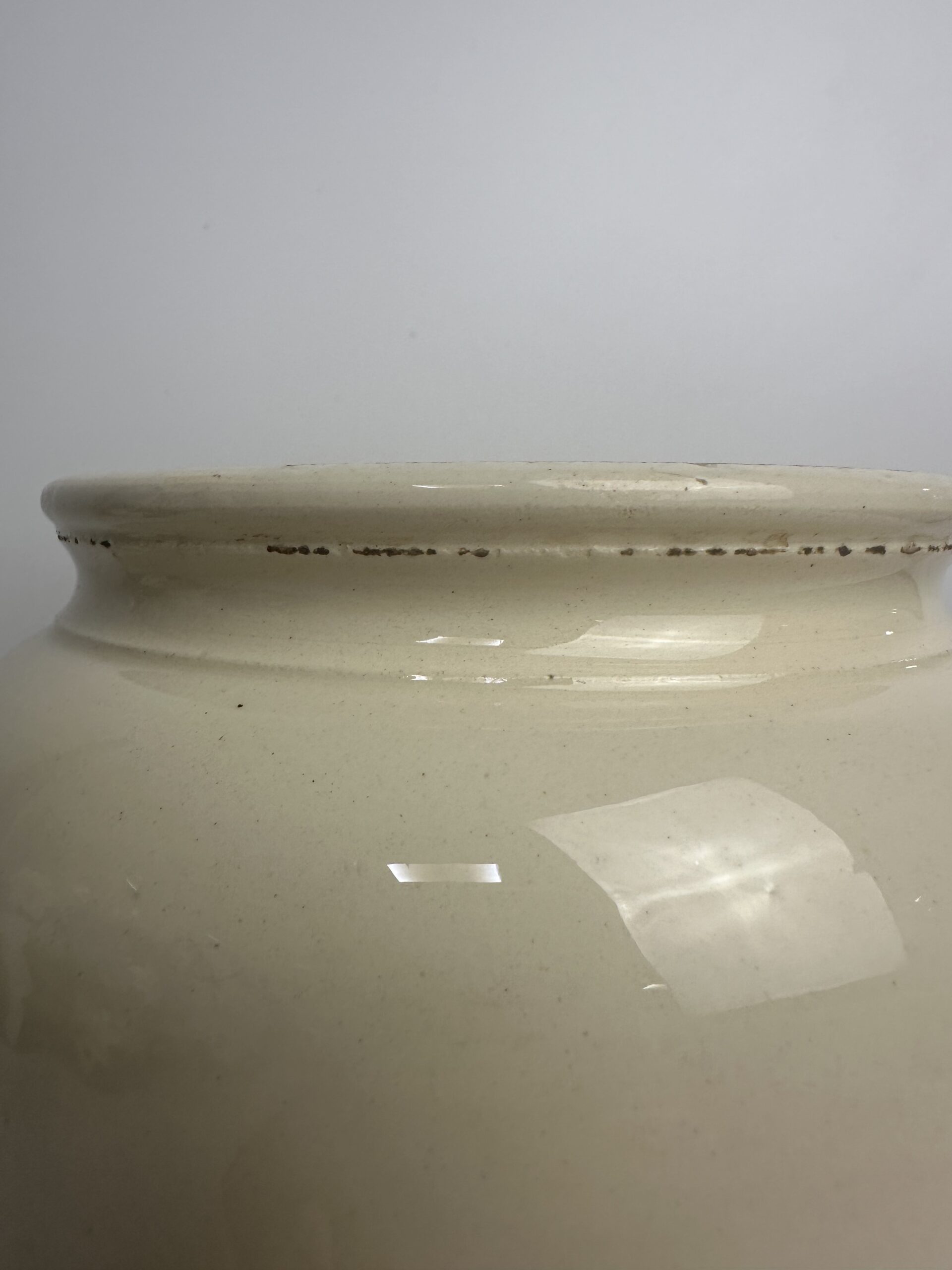 Ancien pot à confiture Digoin Sarreguemines en grès émaillé – Image 7
