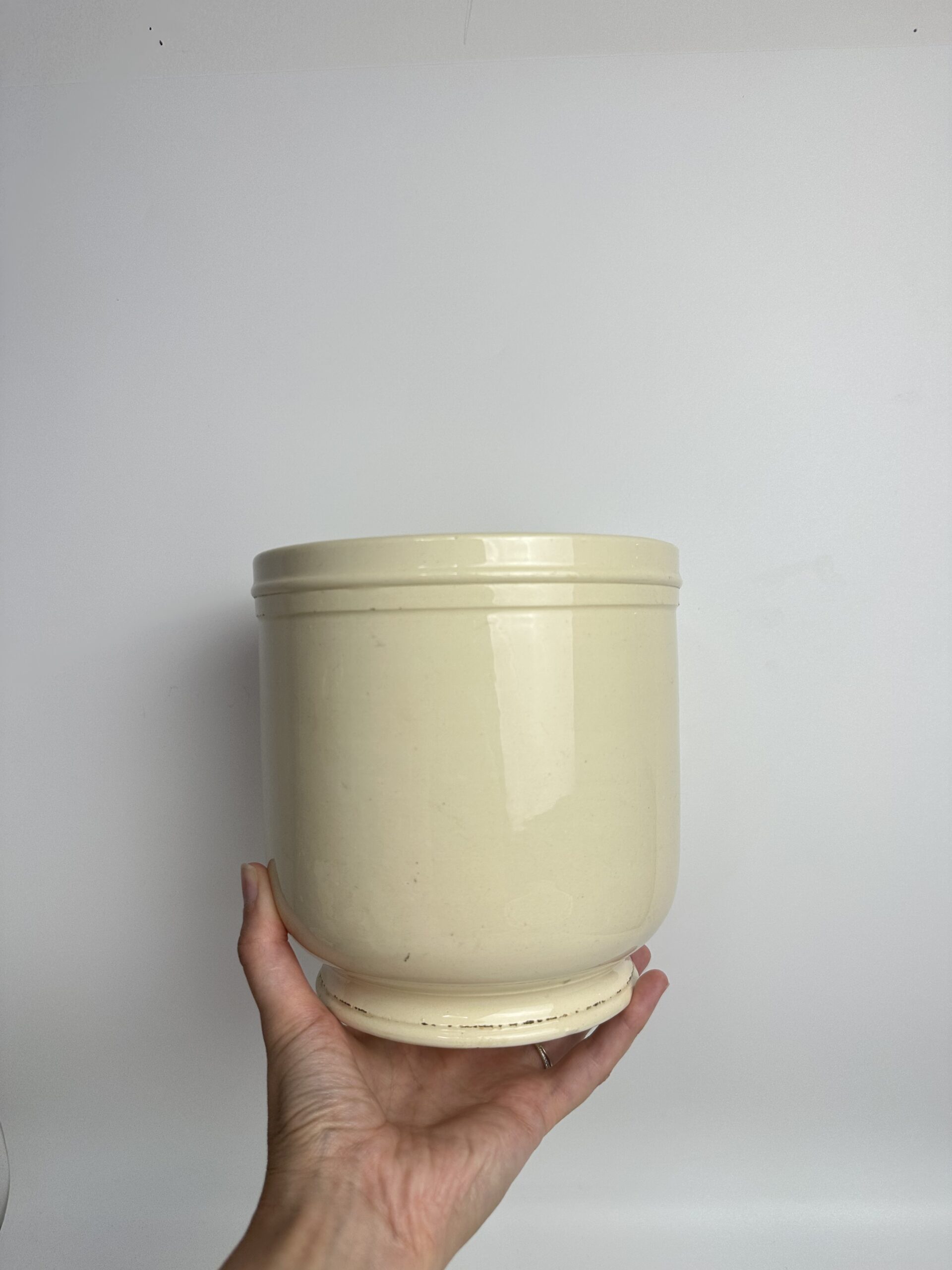 Ancien pot à confiture Digoin Sarreguemines en grès émaillé – Image 10