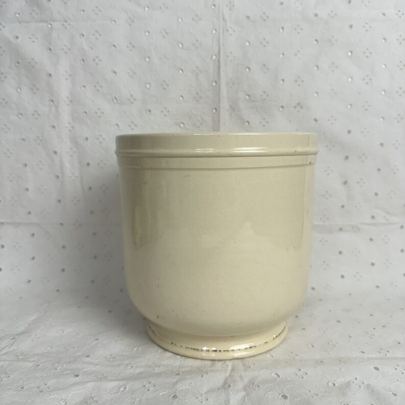Ancien pot à confiture Digoin Sarreguemines en grès émaillé