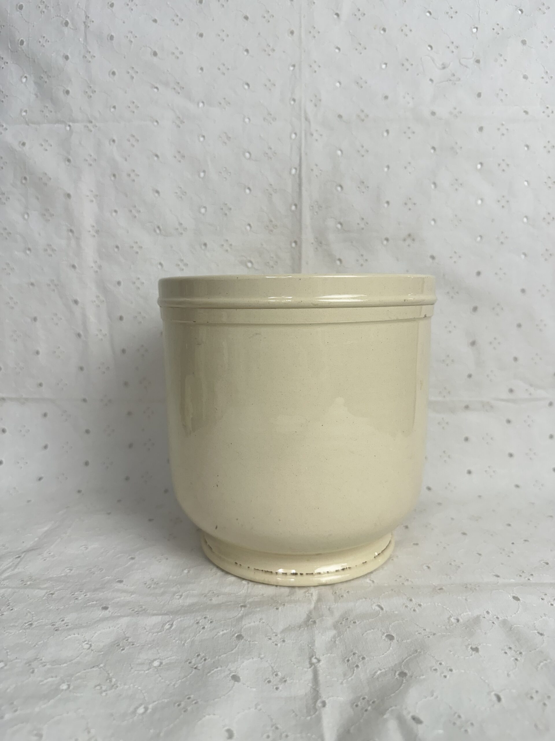 Ancien pot à confiture Digoin Sarreguemines en grès émaillé