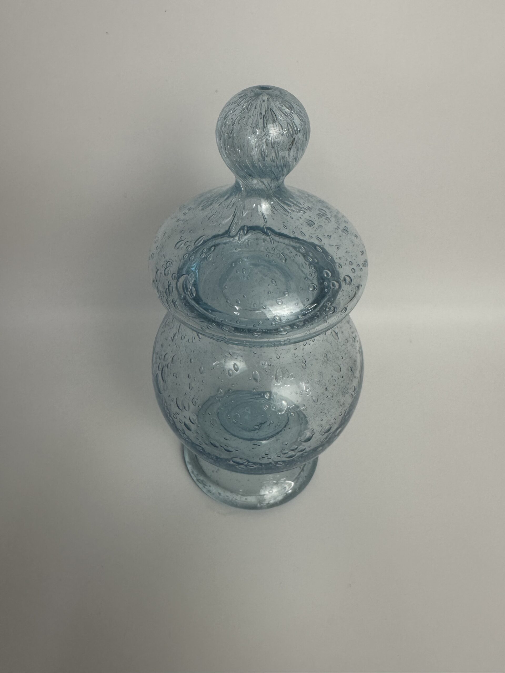 Bonbonnière bleue Biot en verre soufflé – Image 6