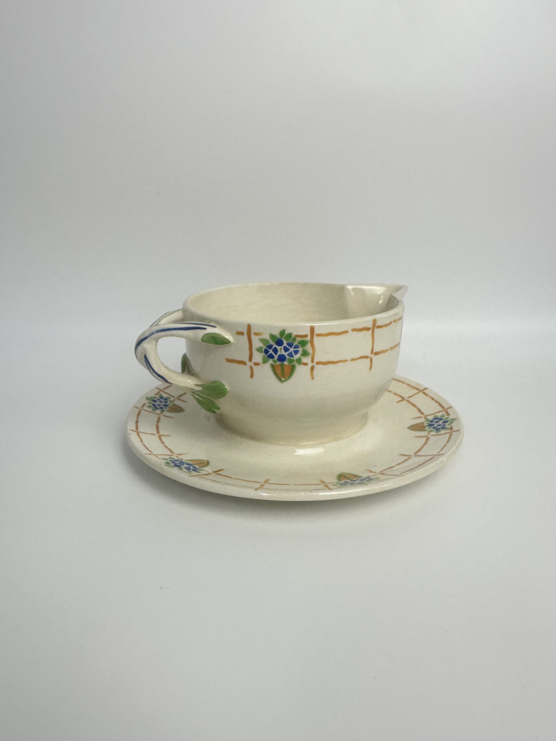 Saucière ancienne HBCM Josette fleurie – Image 3