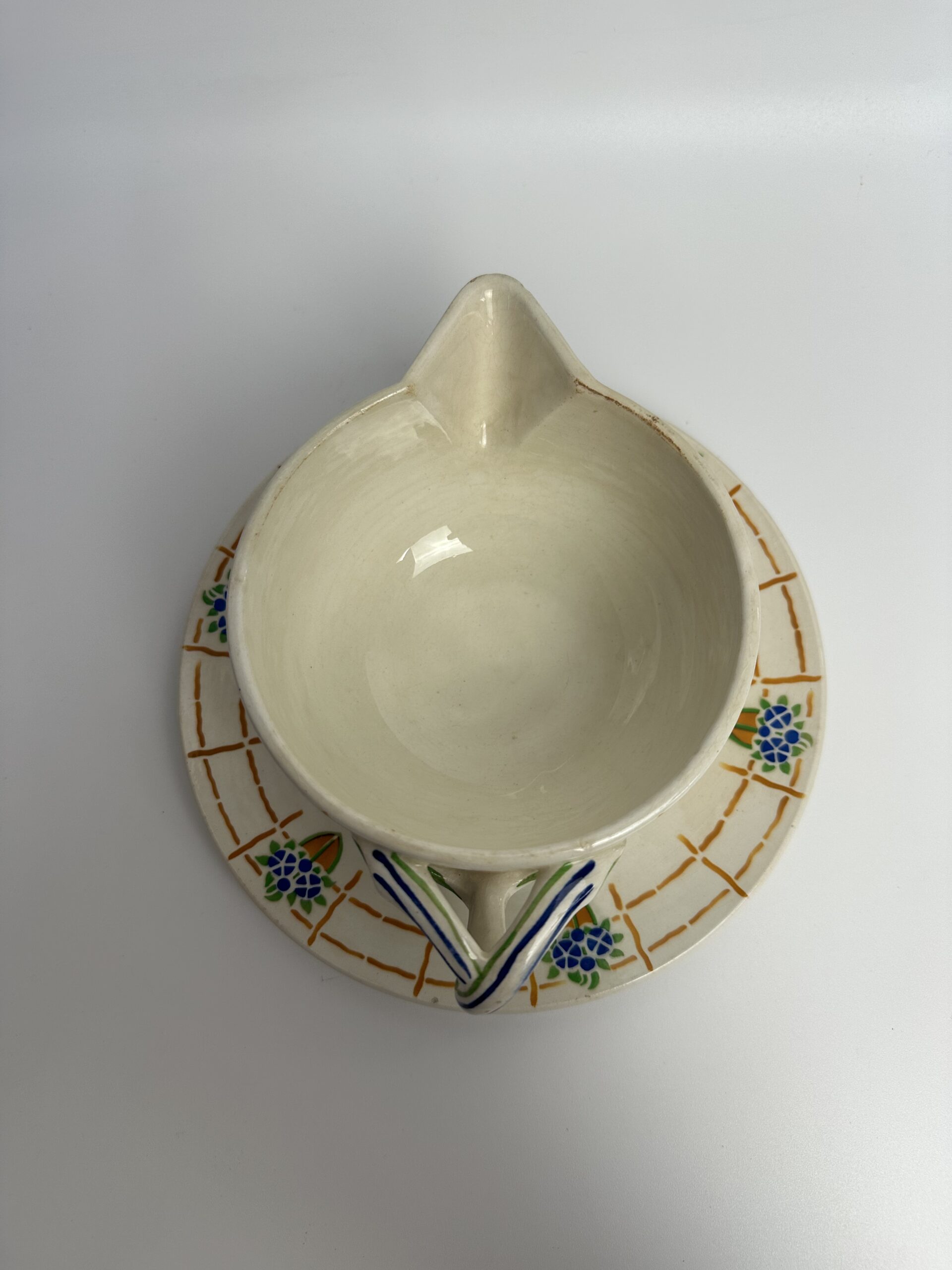 Saucière ancienne HBCM Josette fleurie – Image 5